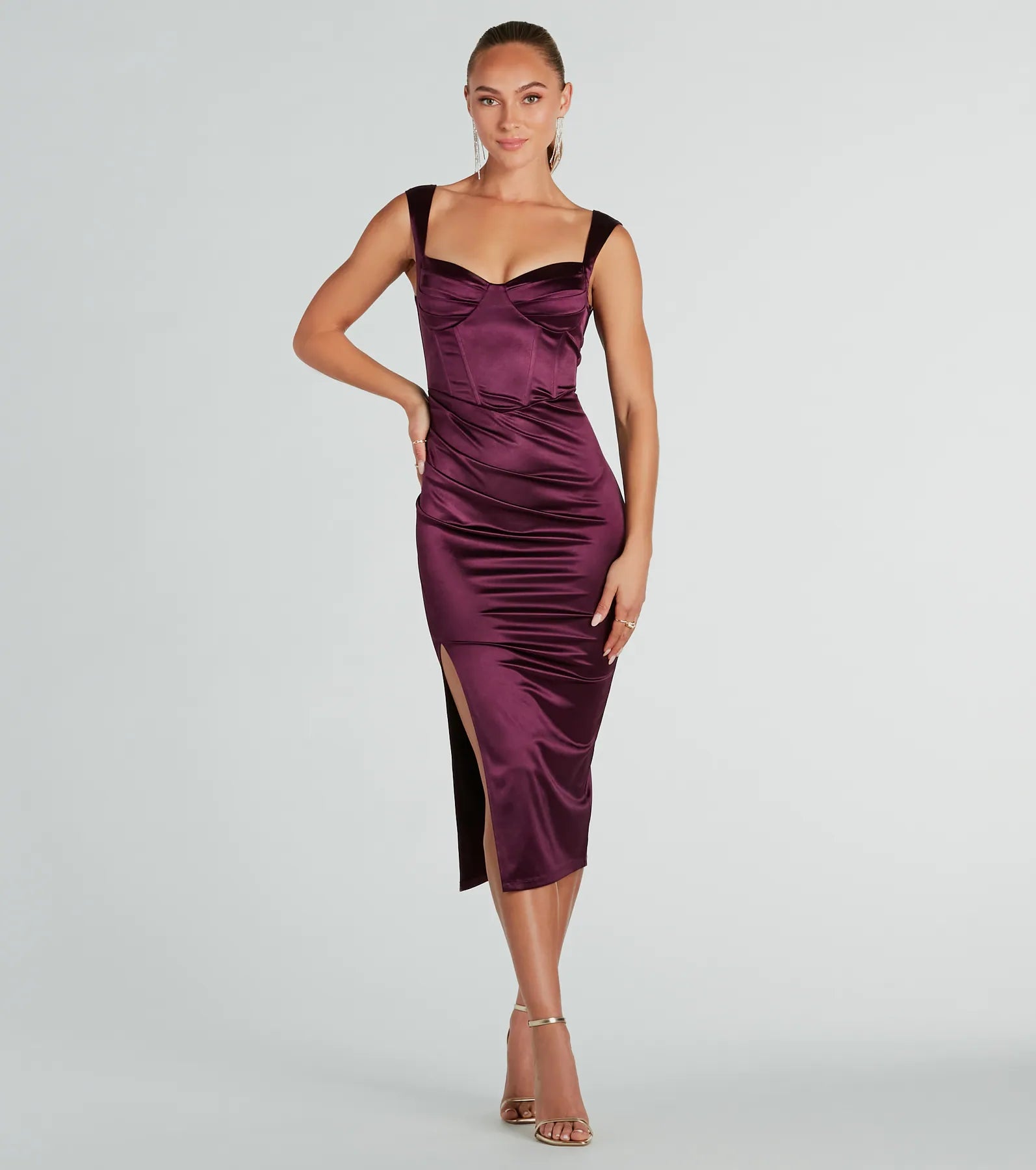 Premium Marnie Luxe Satin Corset Dress