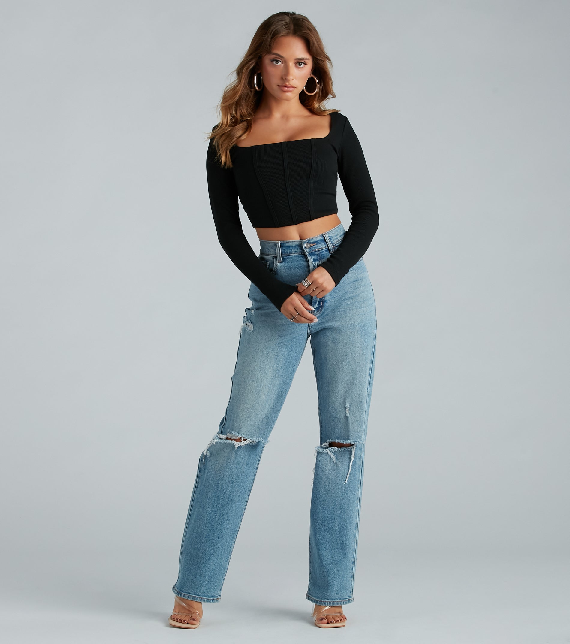 Ultimate Rib Knit Corset Crop Top - Elevate Your Style