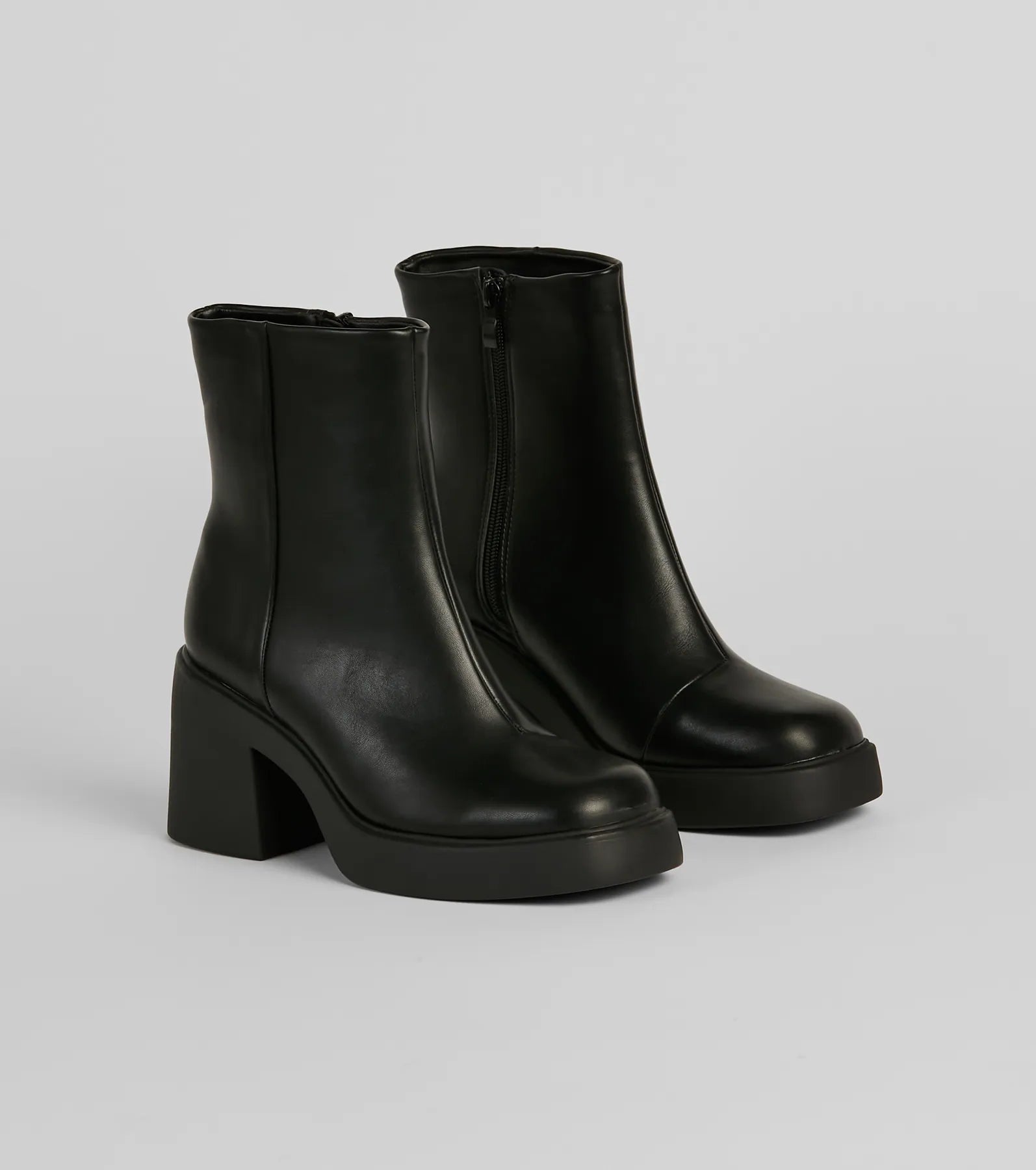 Ultimate Sleek Platform Block Heel Booties - Upgrade Your Style