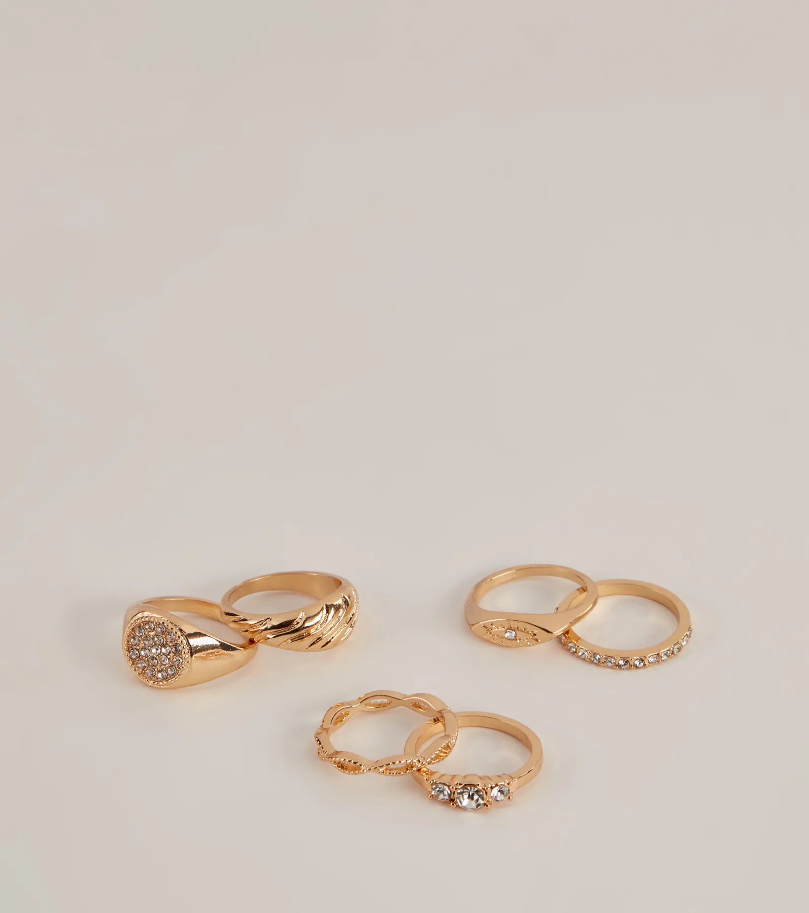 Ultimate Glamorous Six Pack Ring Set - Sparkle Your Style