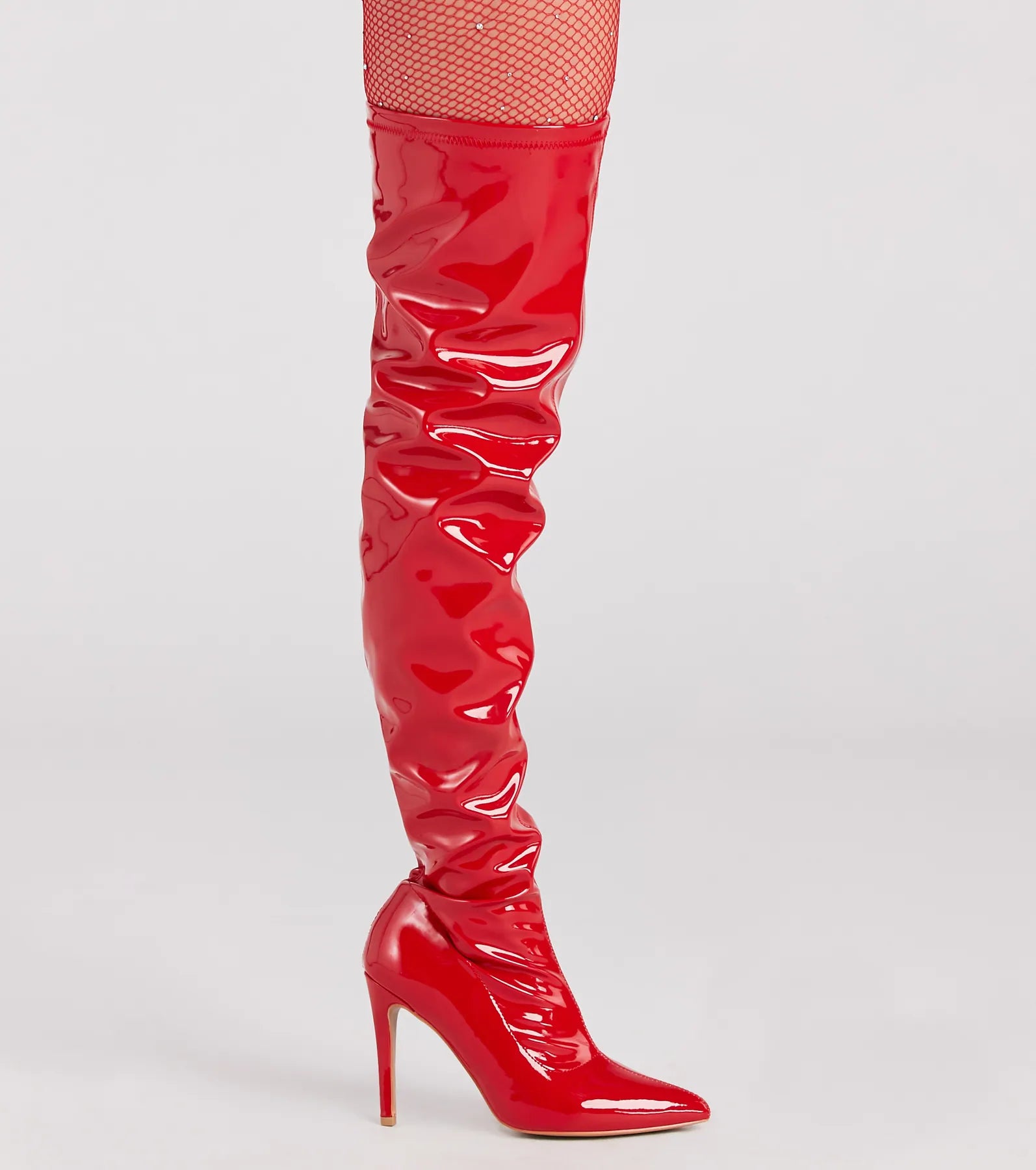 Ultimate Glam Patent Thigh-High Stiletto Boots