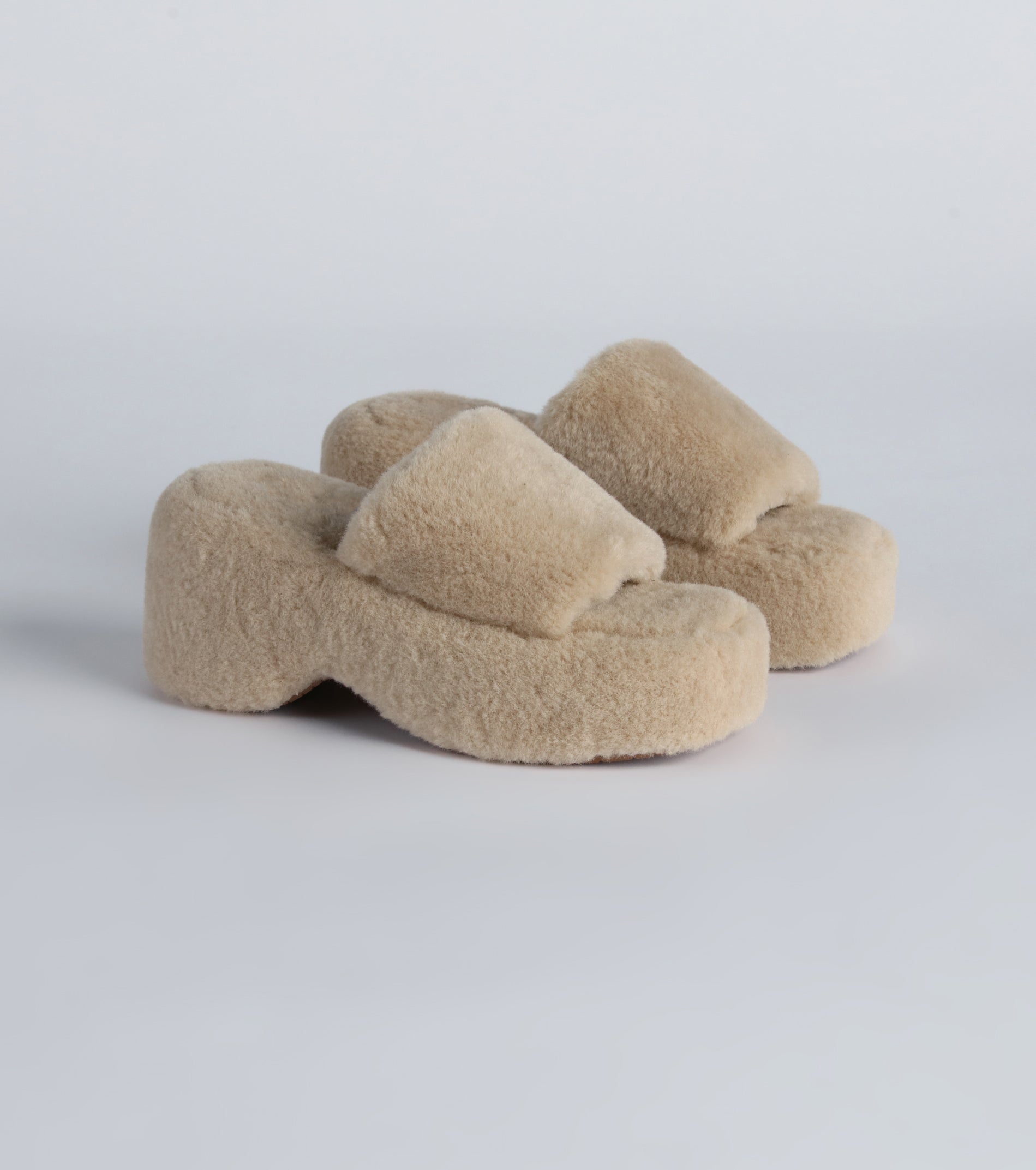 Ultimate Y2K Fuzzy Platform Slippers - Hello Fabulous!