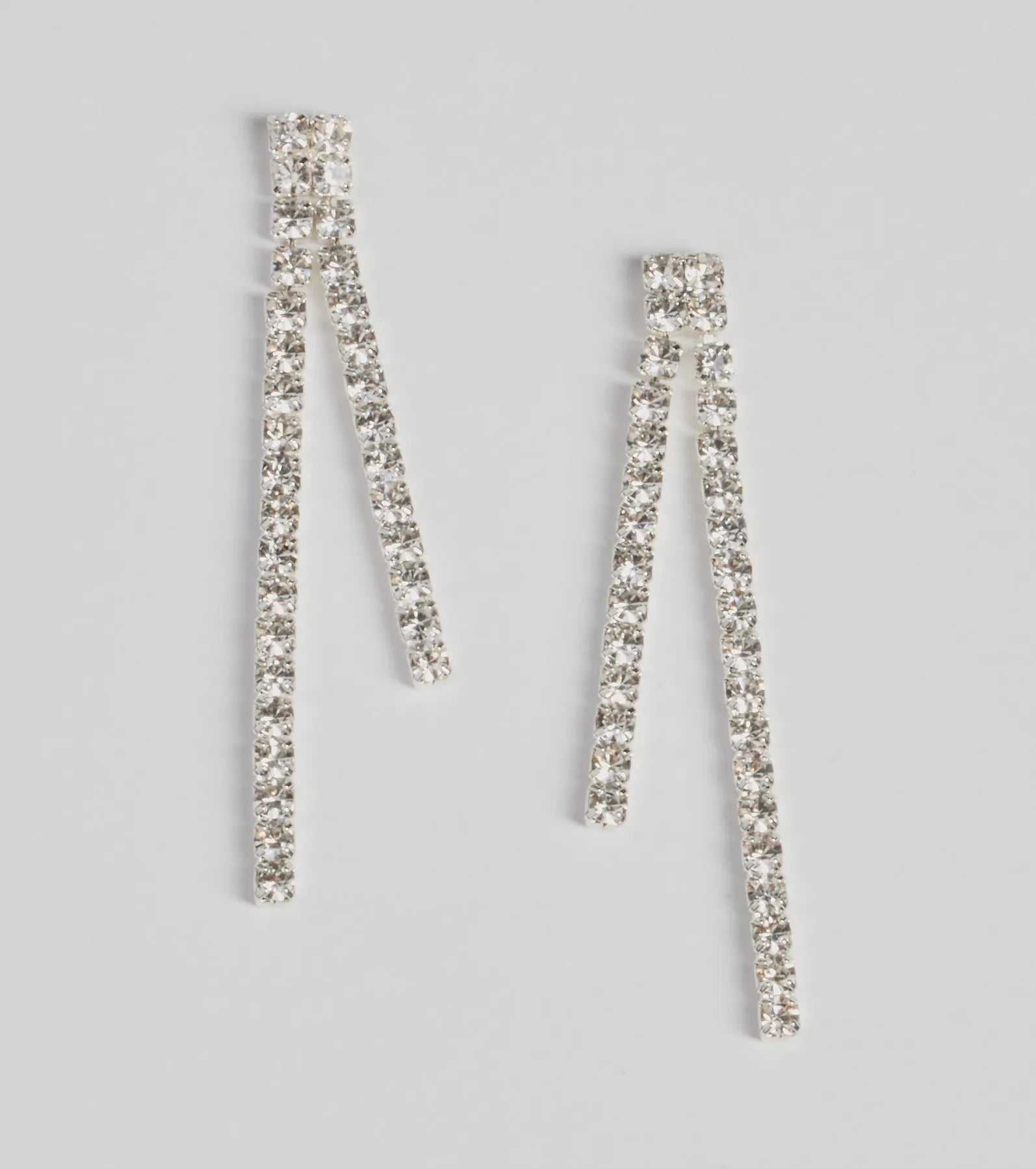 Premium Elegance Rhinestone Bar Drop Earrings - Ultimate Sparkle