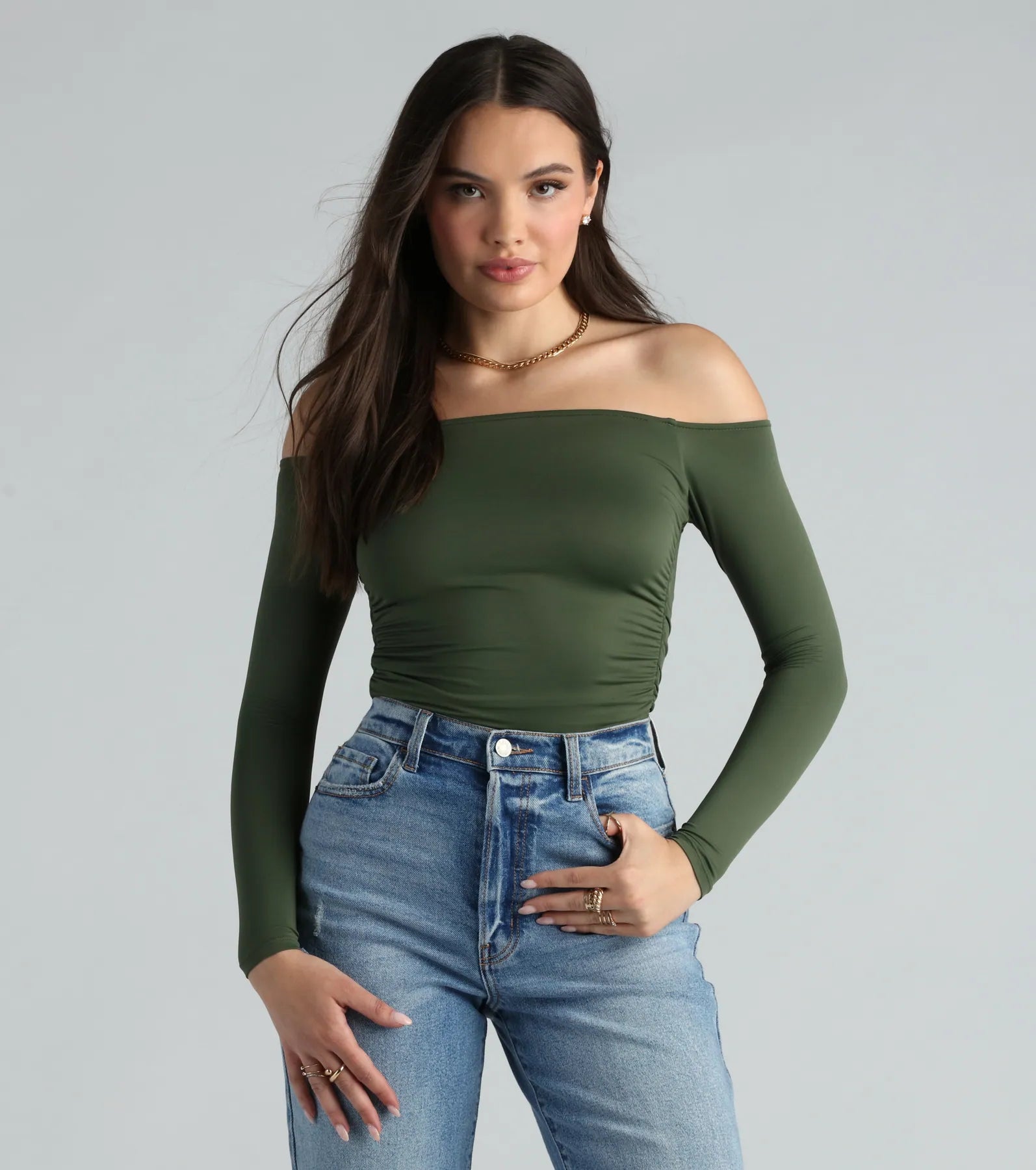 Ultimate Glam Off-The-Shoulder Bodysuit