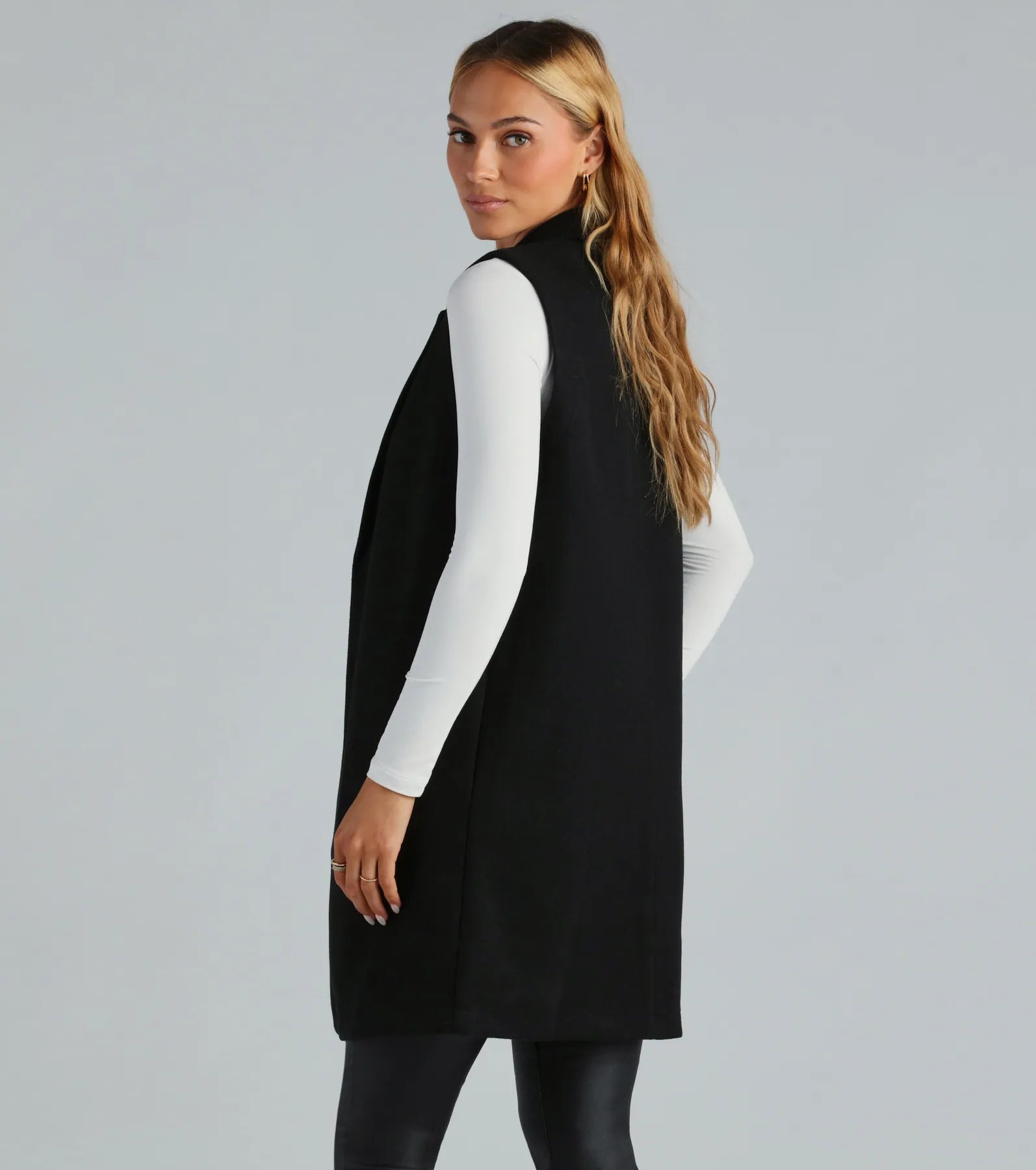 Premium Faux Wool Long Vest - Ultimate Cold Weather Style