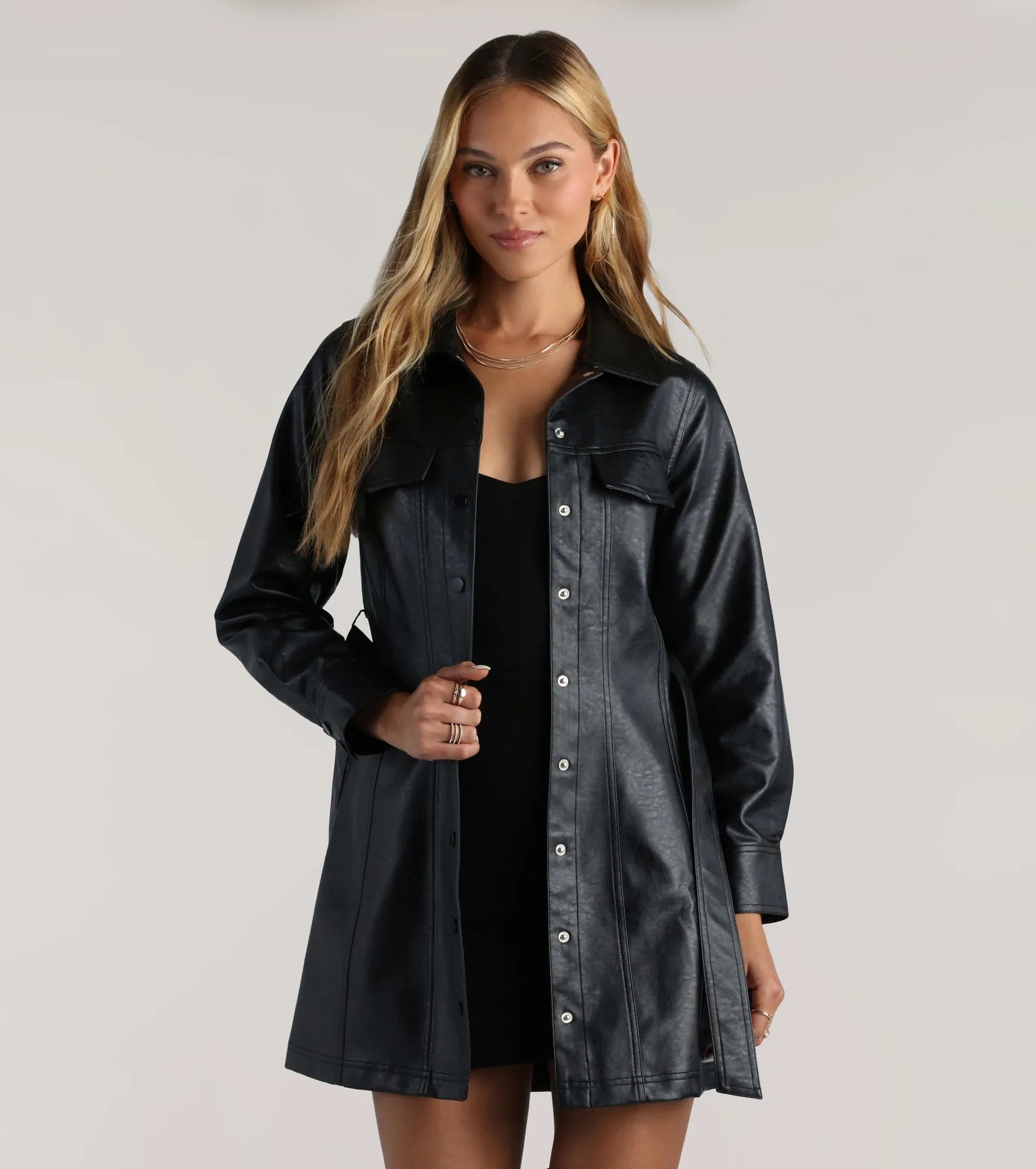 Ultimate Faux Leather Trench Coat - Premium Style Upgrade