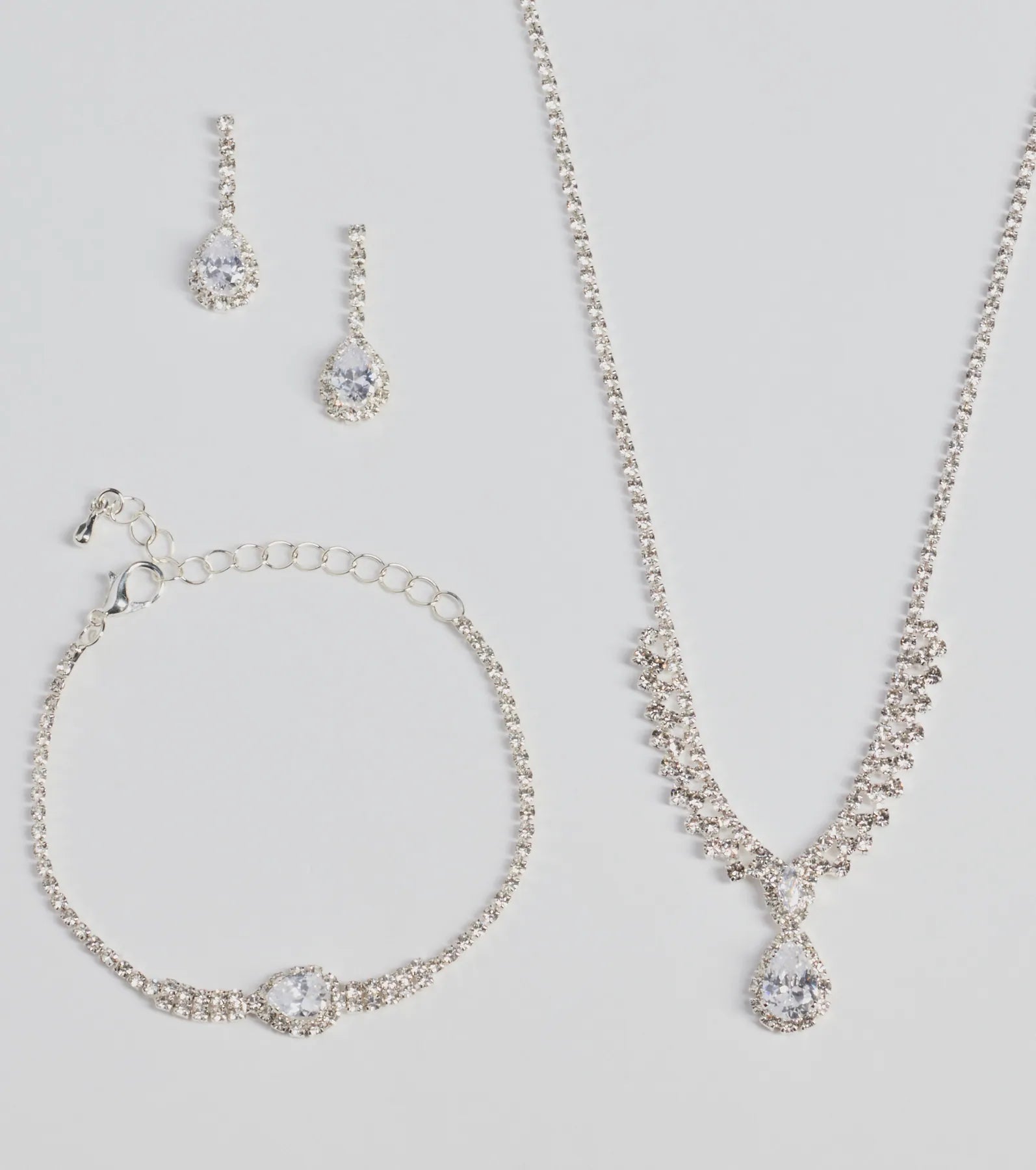 Ultimate Radiance Rhinestone Jewelry Set - Premium Teardrop Collection