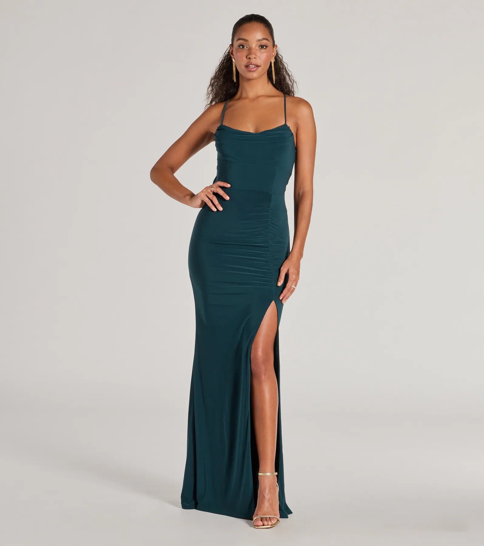 Premium Ashley Sleeveless Bow Mermaid Formal Dress - Ultimate Elegance