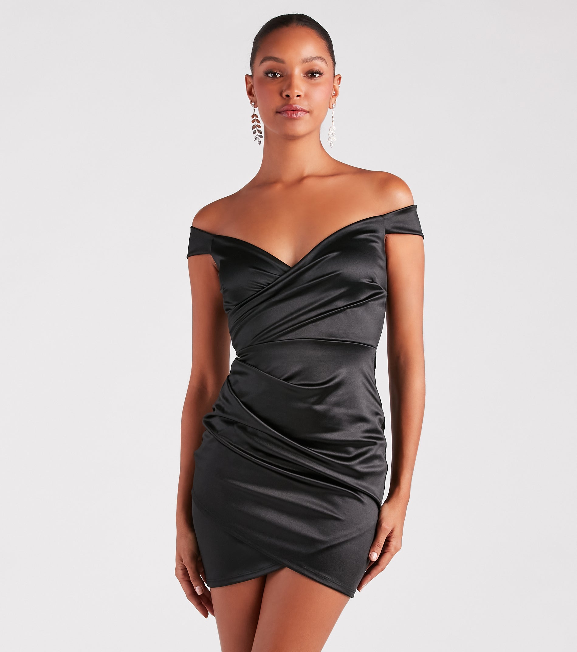 Premium Allure Satin Wrap Mini Dress - Ultimate Style Statement