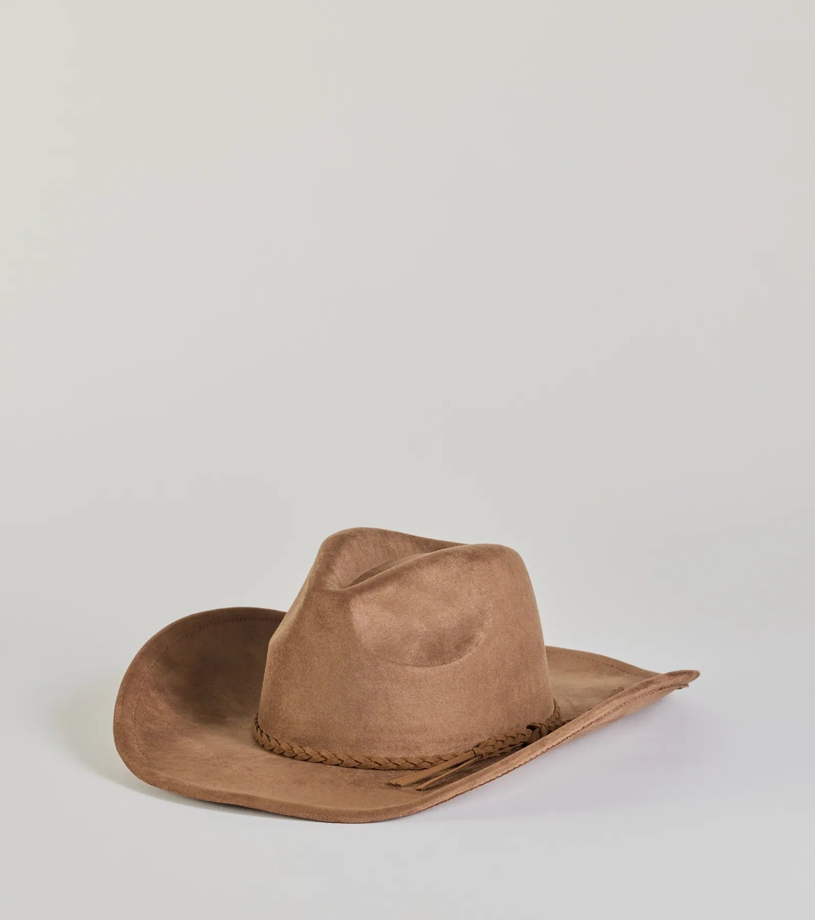 Premium Wild West Braid Faux Suede Cowboy Hat