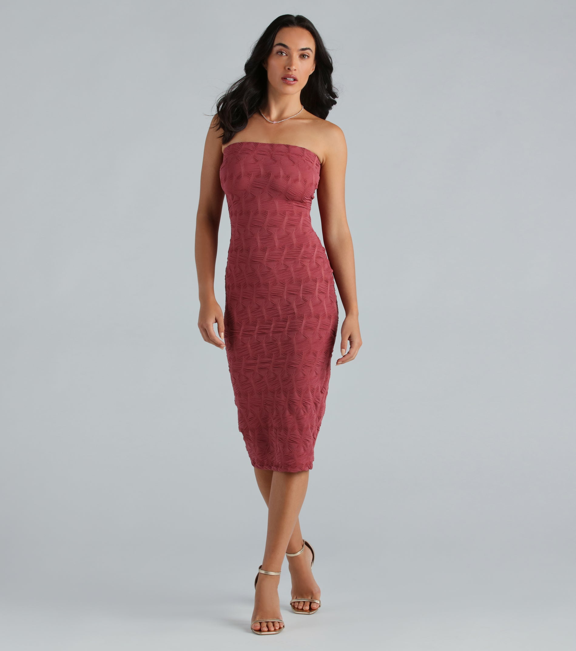 Ultimate Strapless Midi Dress - She's All That