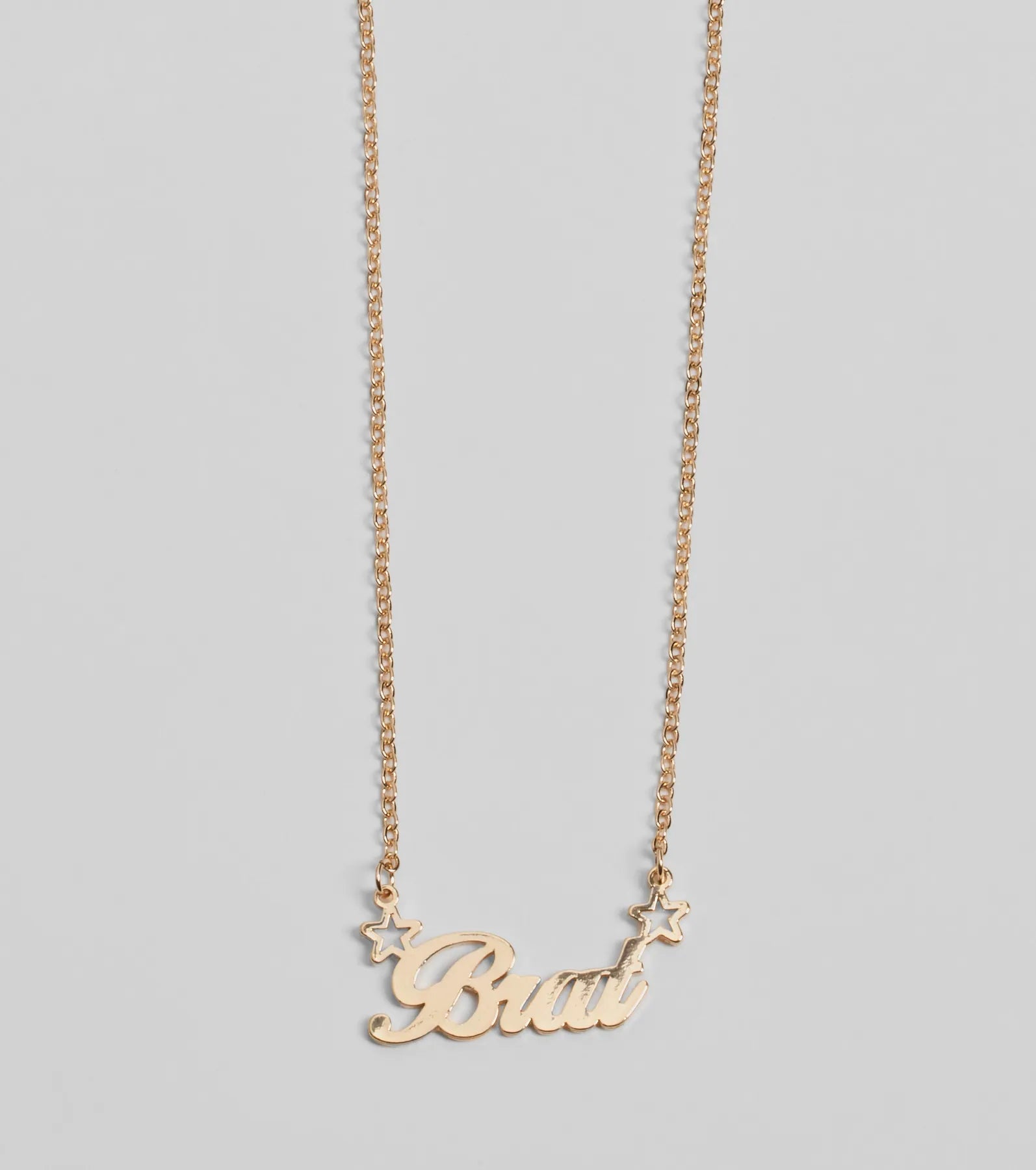 Premium Brat Script Dainty Chain Necklace - Ultimate Style Upgrade