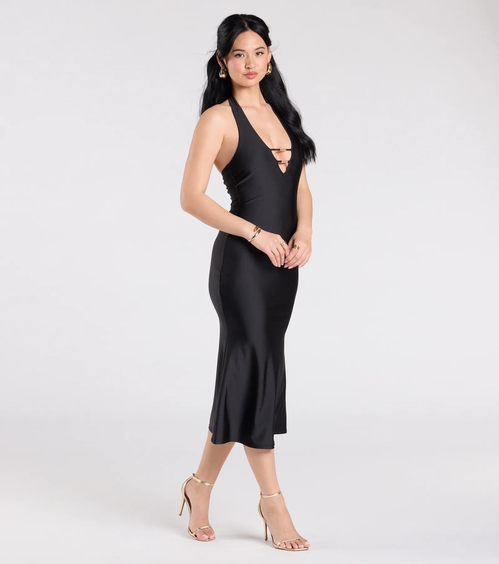 Ultimate Radiant Halter Mermaid Dress - Premium Night Out Style