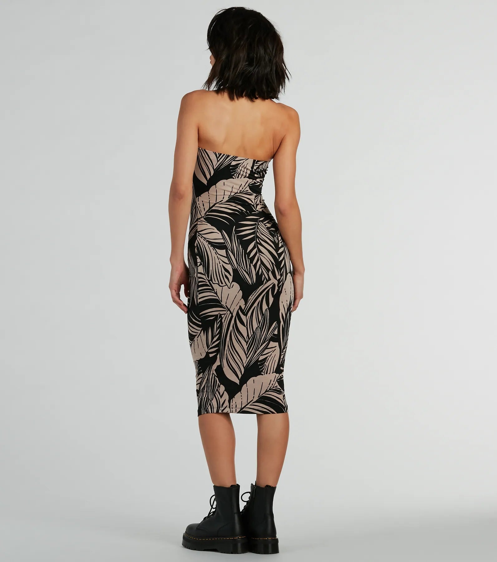 Ultimate Tropical Escape Strapless Midi Dress