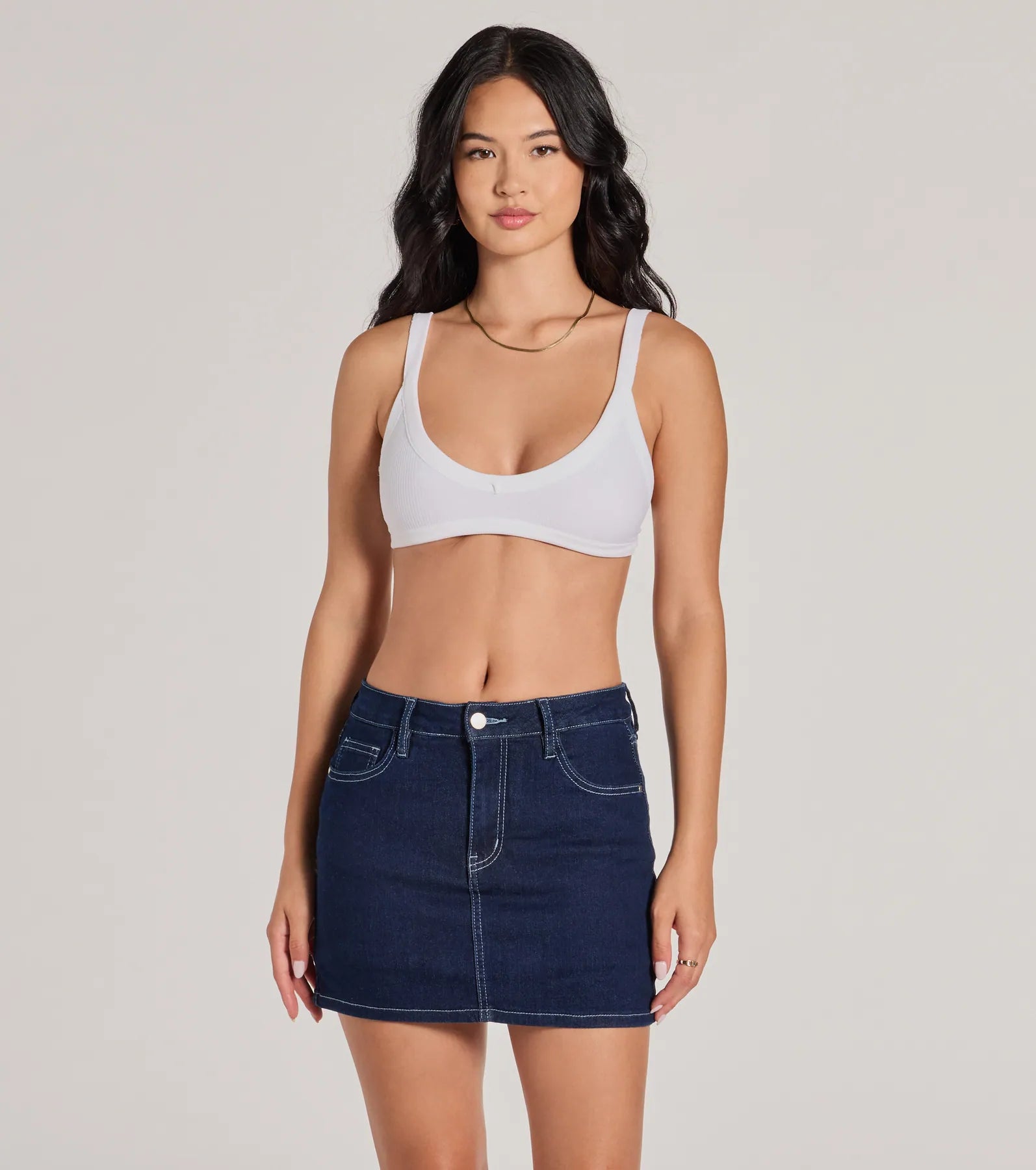 Premium Mid-Rise Denim Skort - Ultimate Style & Comfort