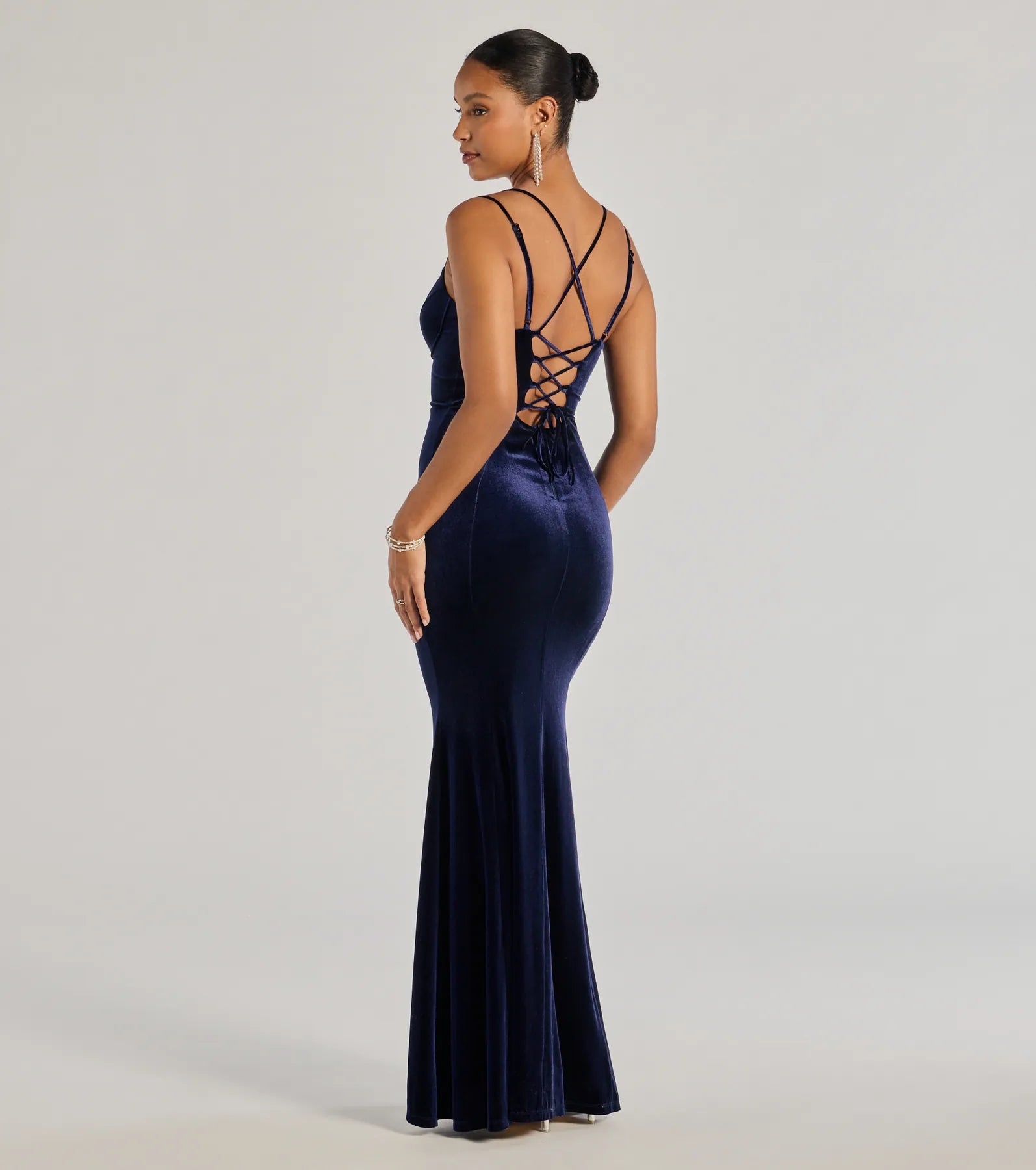 Premium Velvet Lace-Up Mermaid Corset Dress - Ultimate Elegance