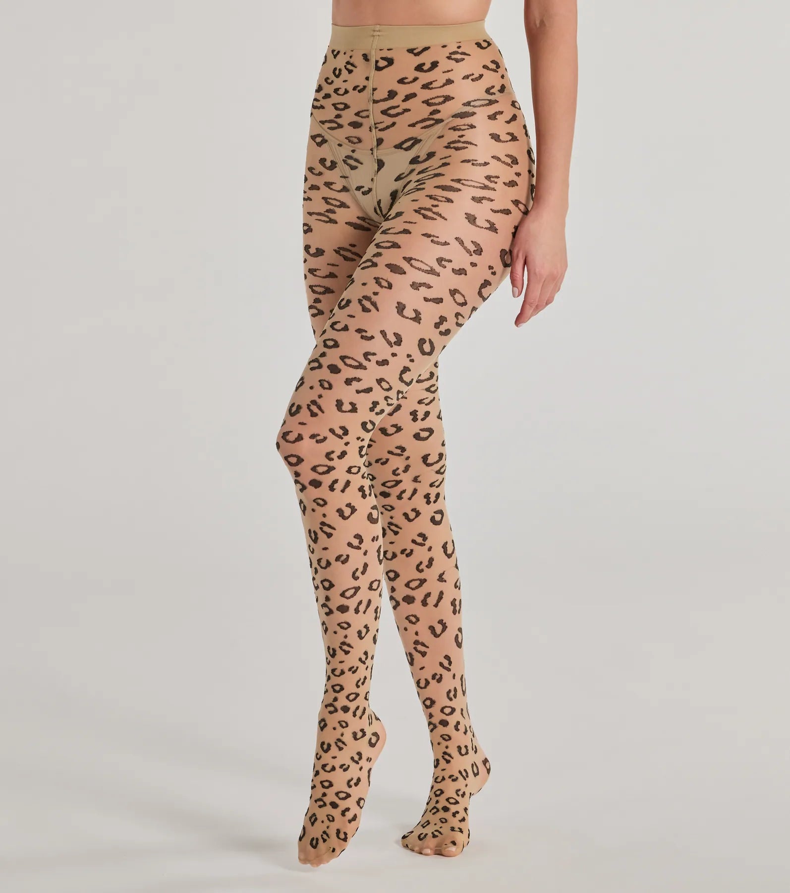 Ultimate Fierce & Sultry Flocked Leopard Sheer Tights