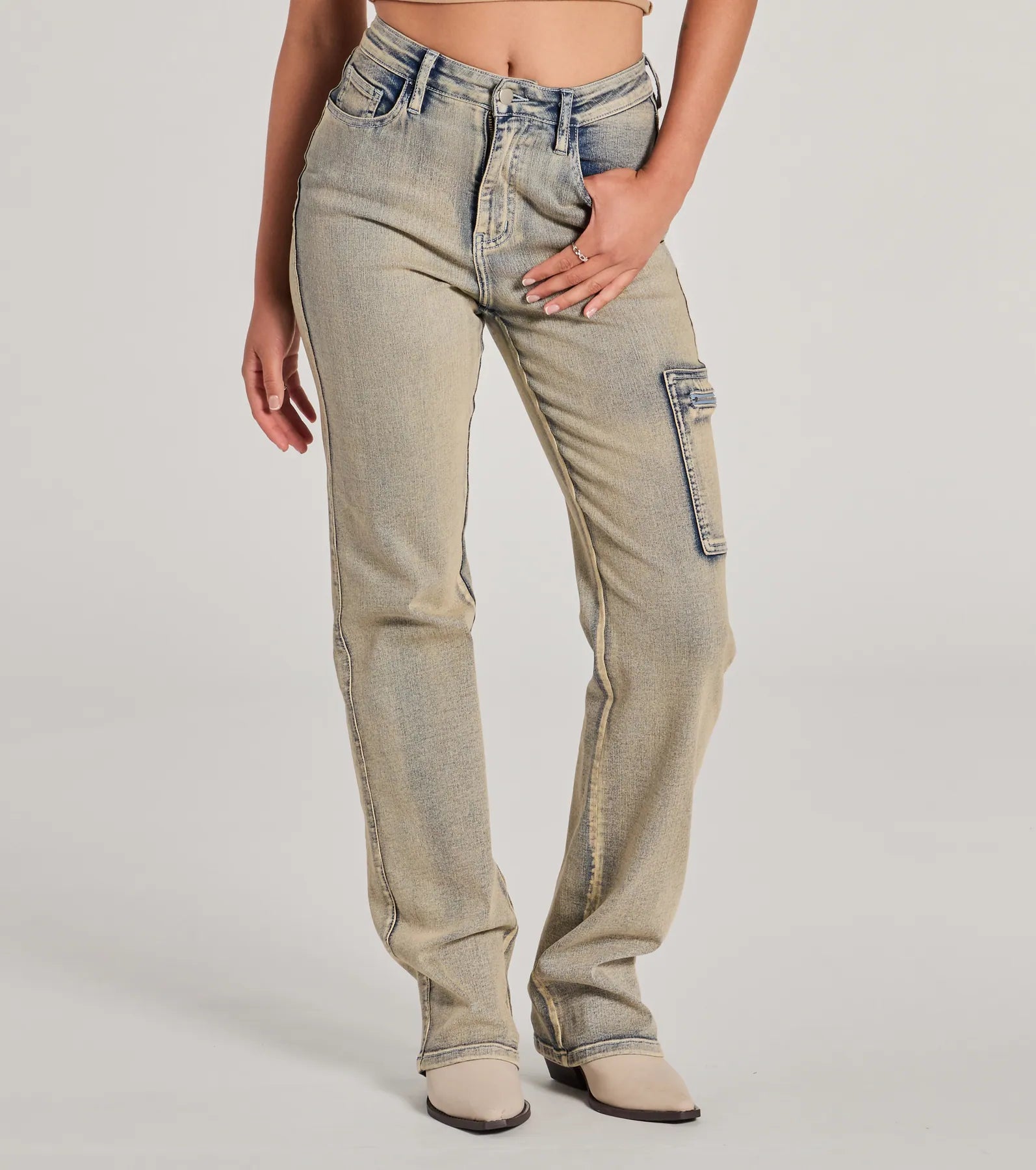 Ultimate Cool Edge High-Rise Straight-Leg Denim Jeans