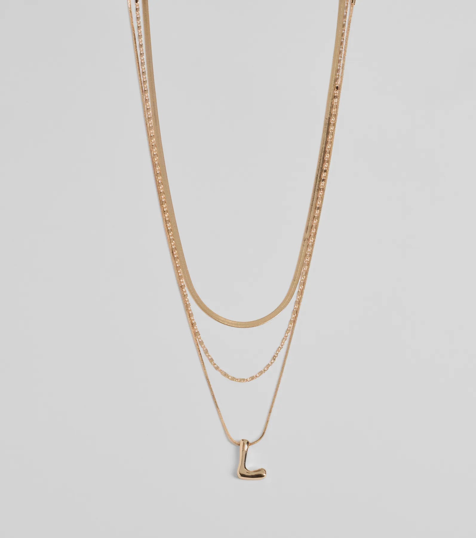 Premium L Monogram Layered Necklace - Ultimate Style Upgrade