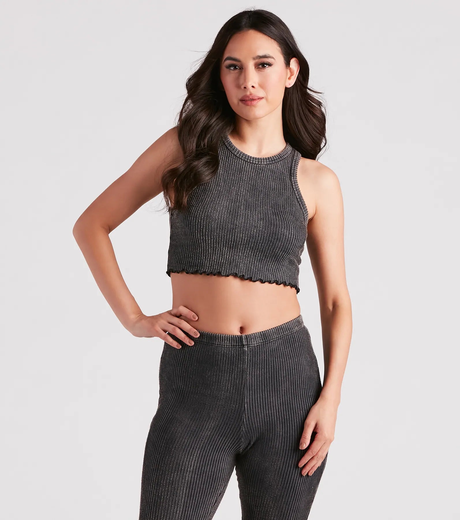 Ultimate Chill Mood Ribbed Knit Crop Top