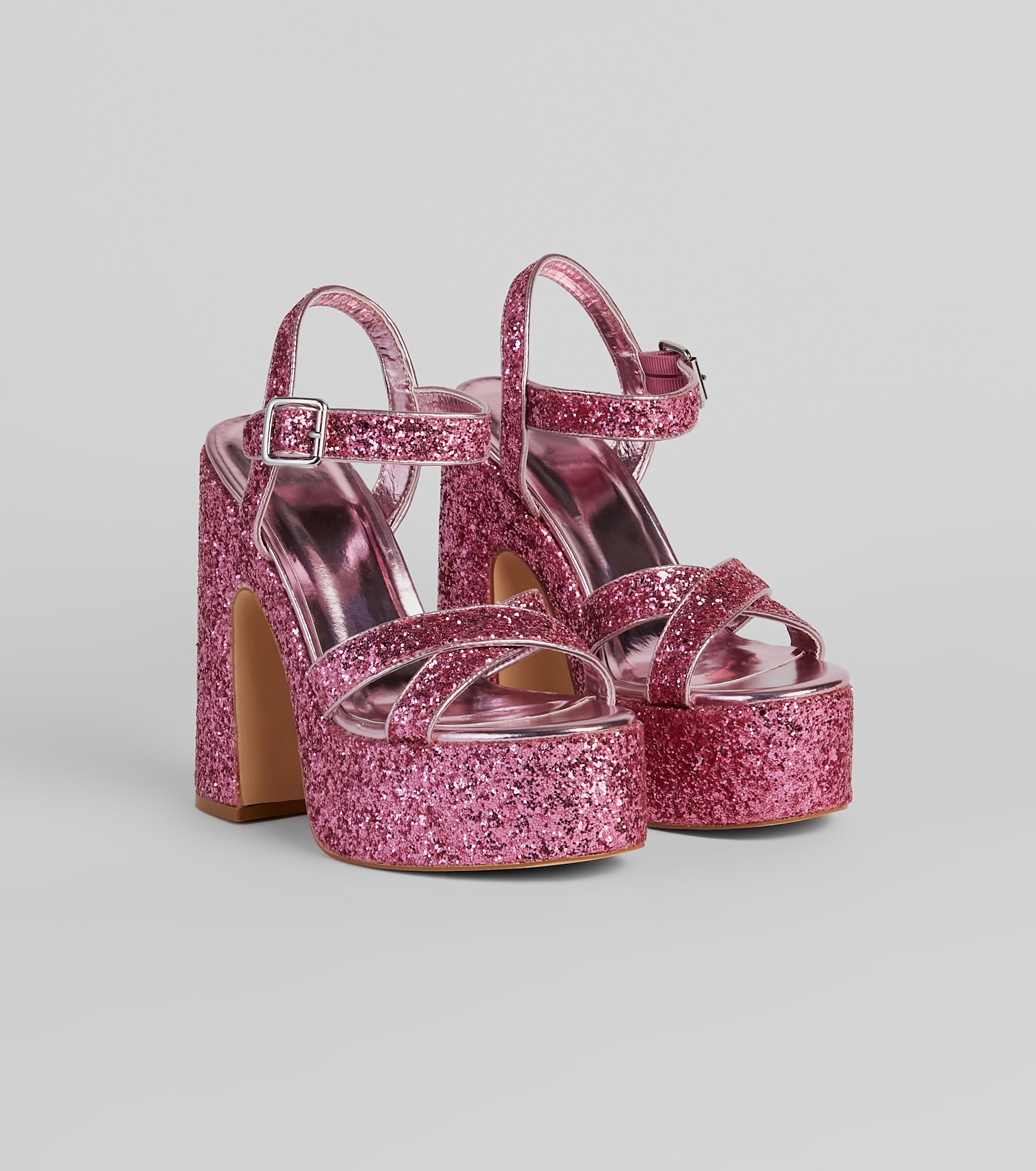 Ultimate Sparkle Glitter Platform Heels - Step into Elegance