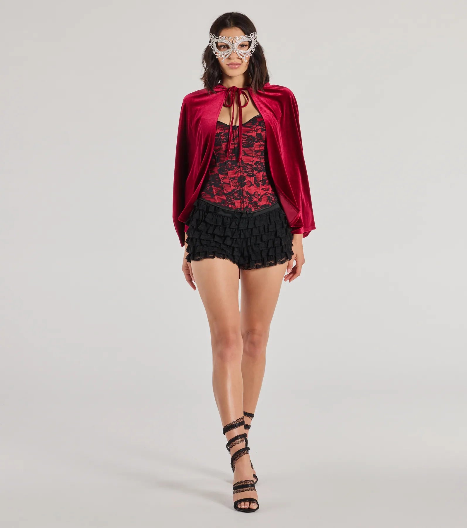 Premium Velvet Halloween Cape - Ultimate Little Red Riding Hood Look