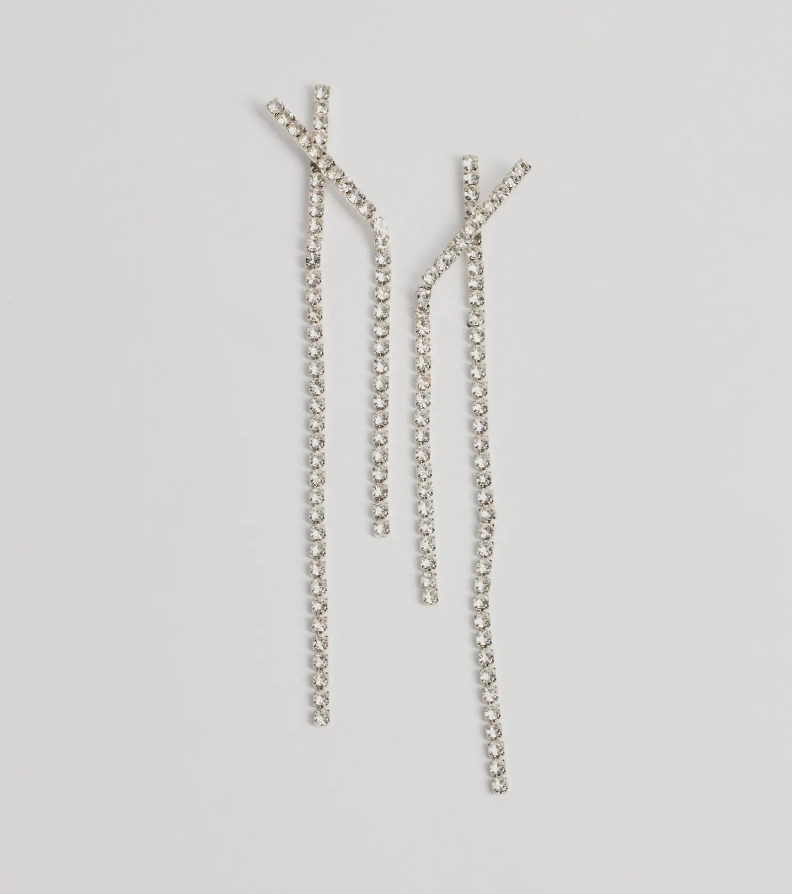 Premium Luxe Appeal Rhinestone Linear Earrings