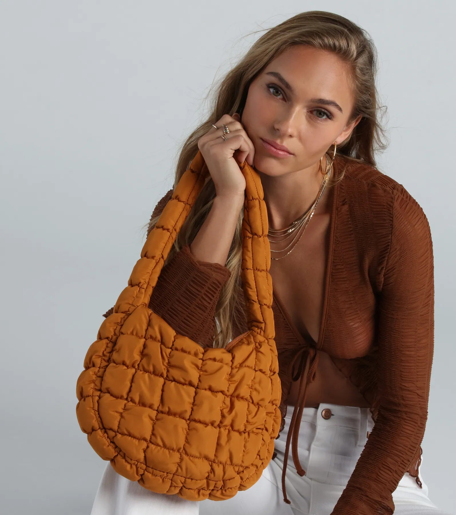 Ultimate Casual Quilted Nylon Shoulder Bag - Perfect for Everyday Style