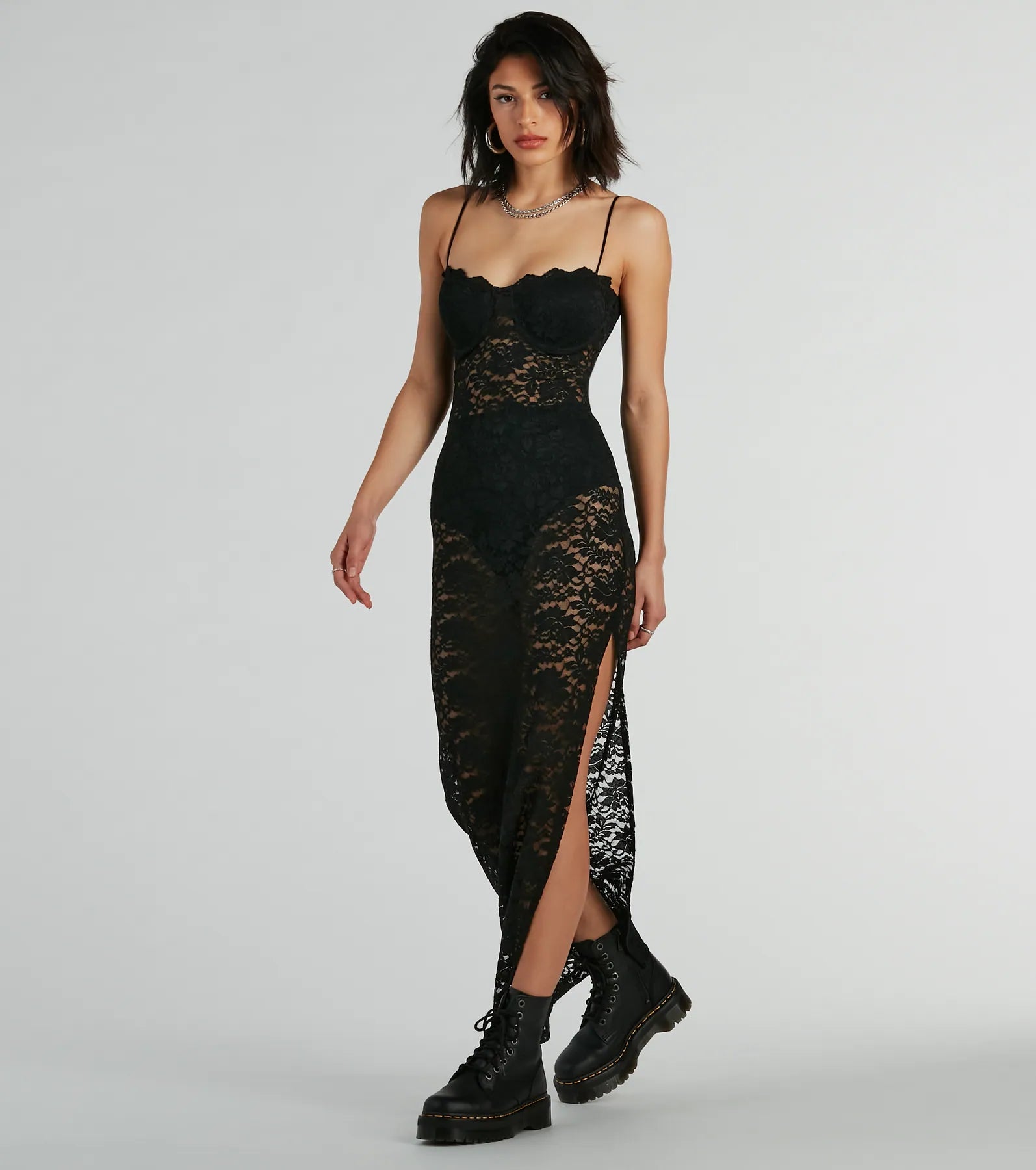 Ultimate Sheer Lace Maxi Dress - Kiss & Tell Collection