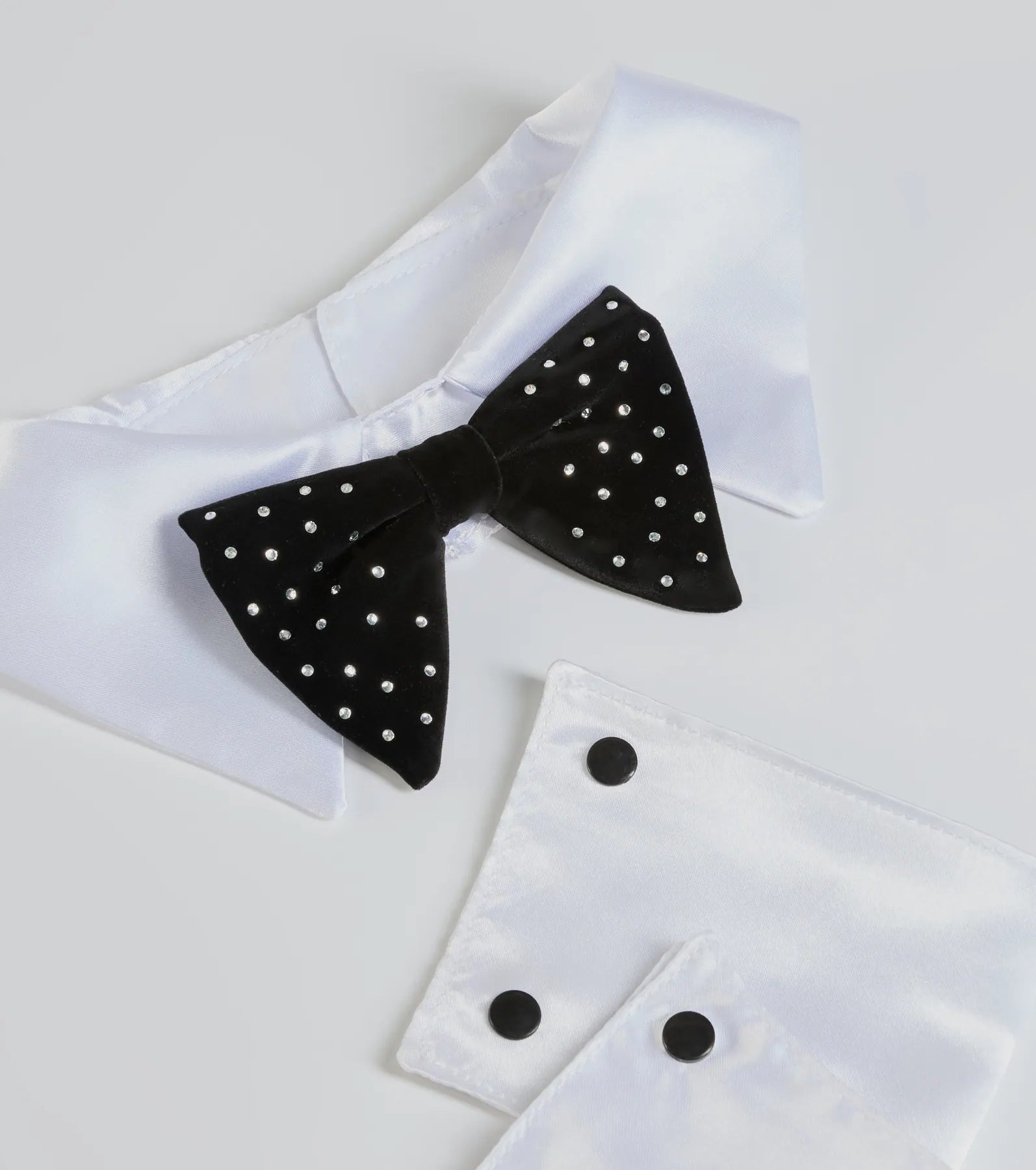 Ultimate Bunny Babe Rhinestone Bowtie & Cuff Set