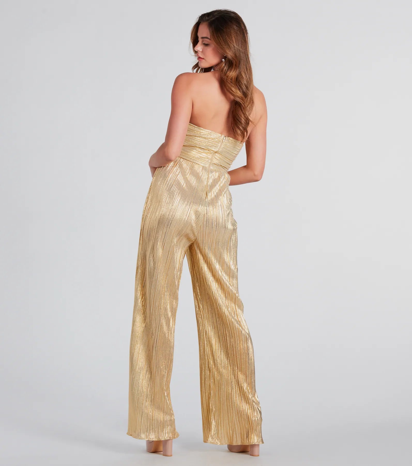 Ultimate Metallic Strapless Jumpsuit - Turn Heads in Style