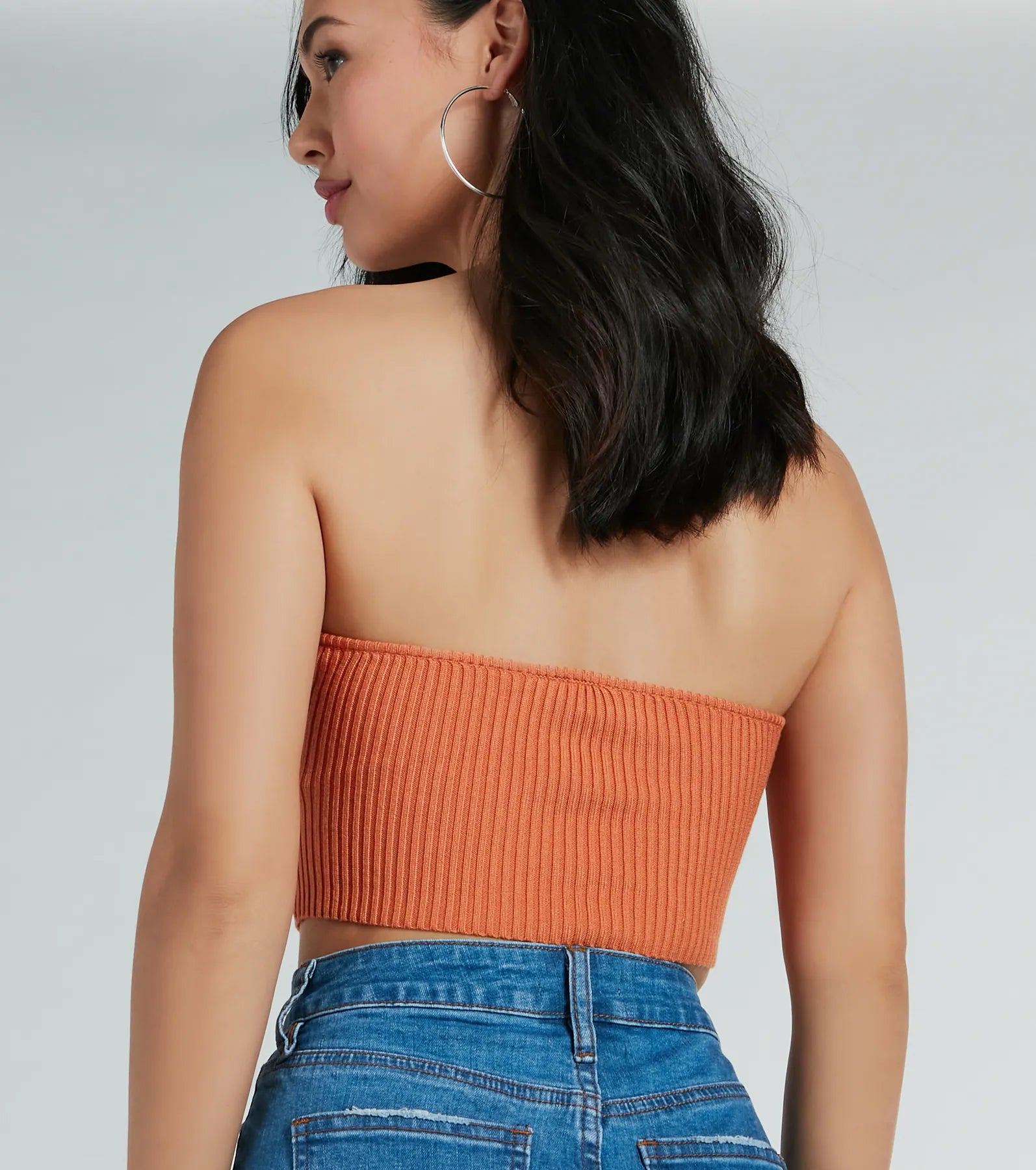 Ultimate Ribbed Knit Tube Crop Top - Premium Strapless Design