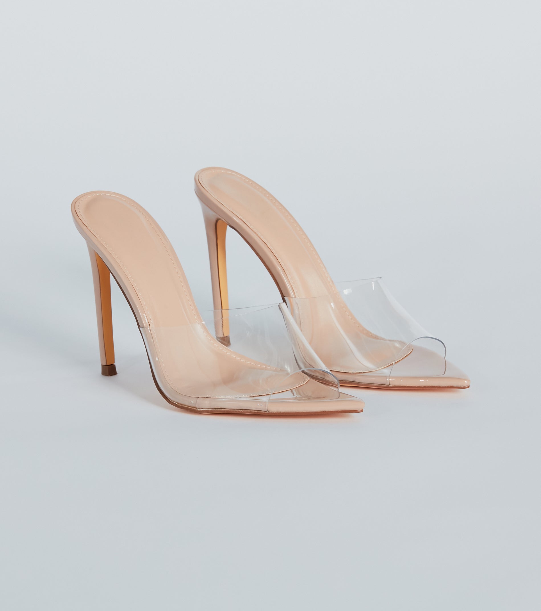 Ultimate Chic Vibes Clear Strap Stiletto Mules