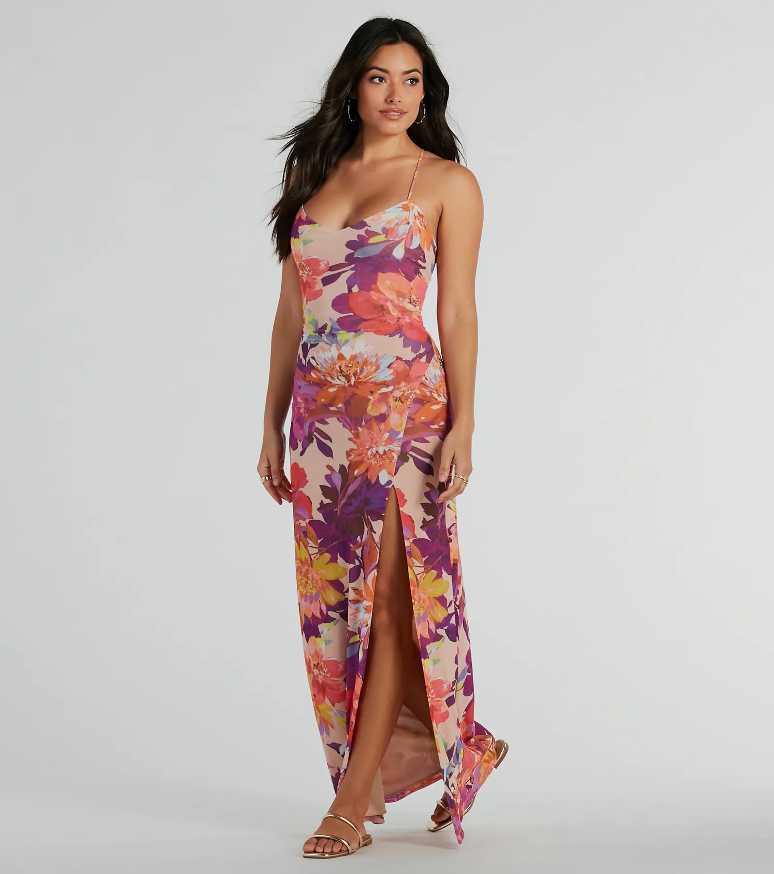 Ultimate Paradise Babe Tropical Floral Maxi Dress