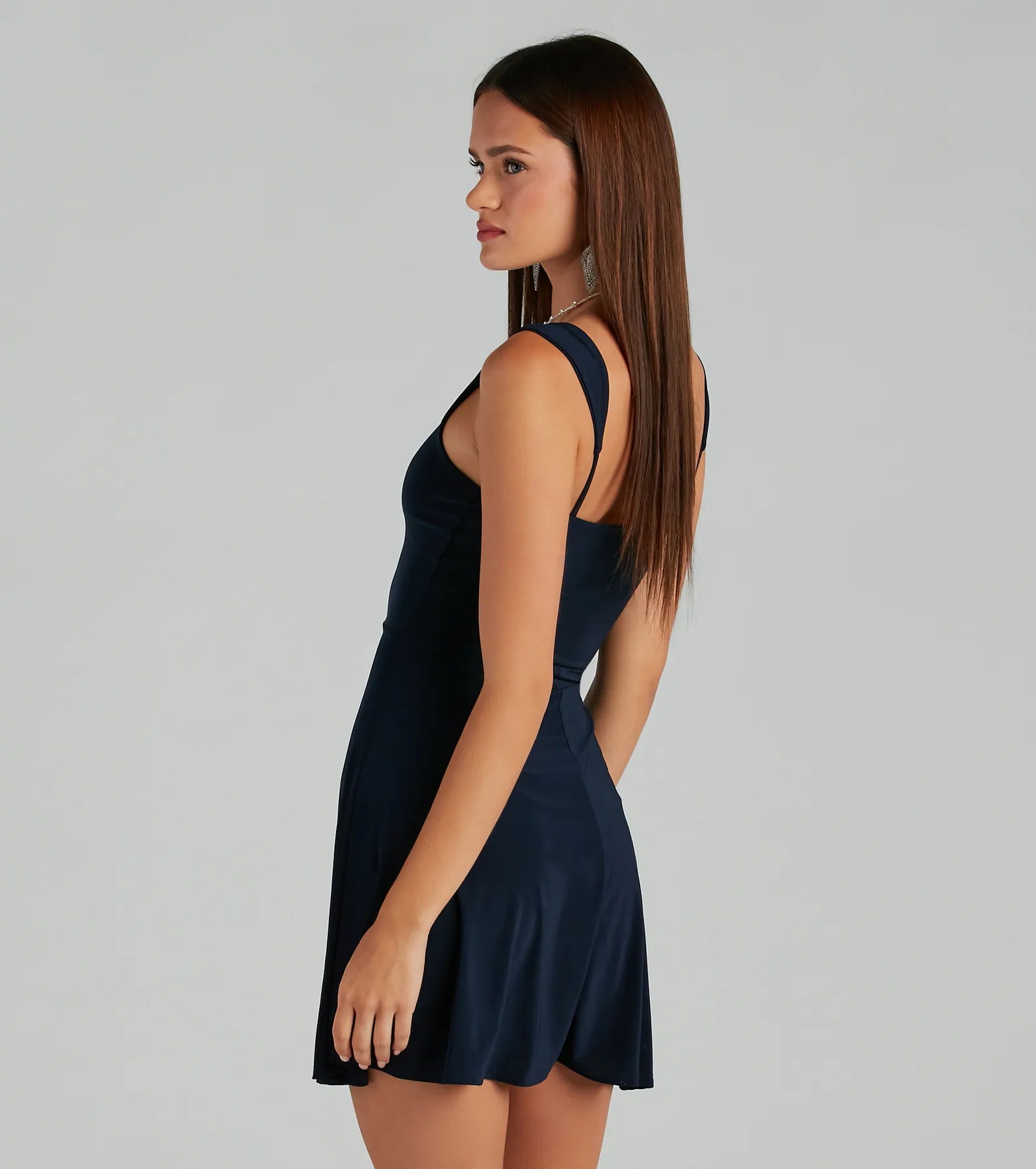 Ultimate Flare V-Neck Skater Dress - Premium Fit & Style