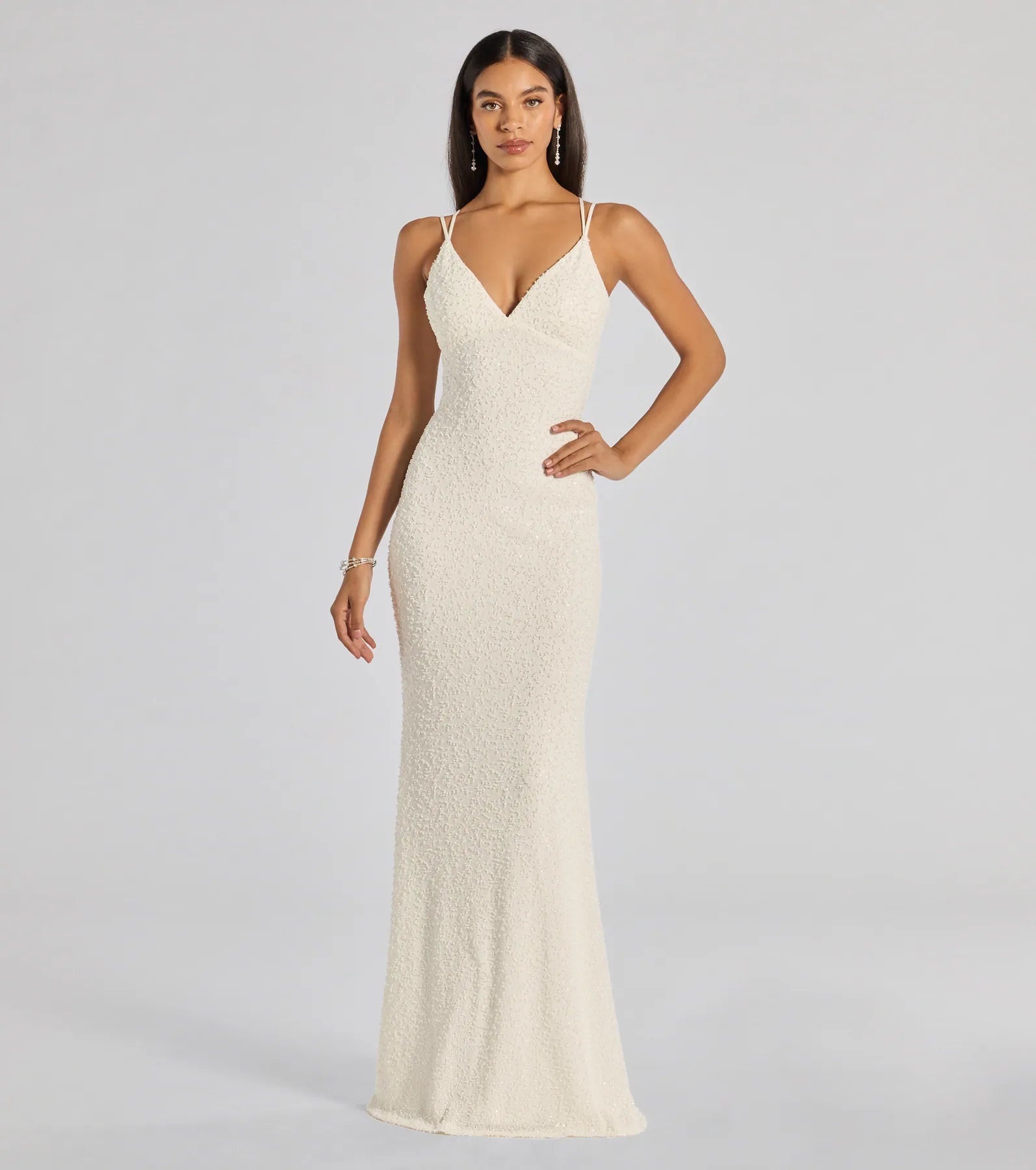 Ultimate Danni Lace-Up Beaded Elegance Dress