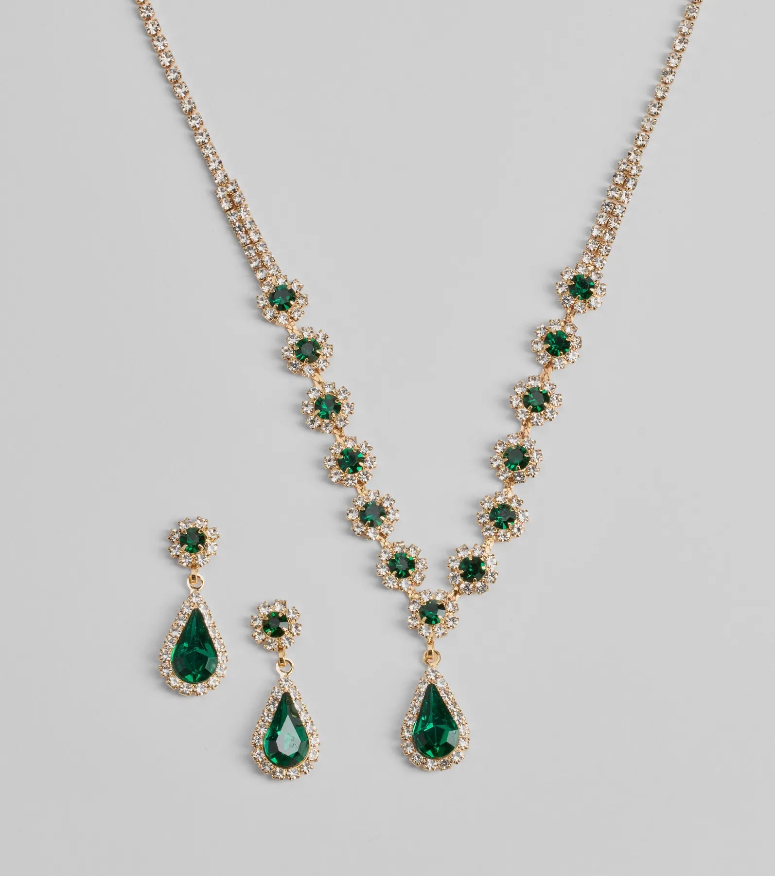 Ultimate Luxe Gemstone Jewelry Set: Necklace & Earrings