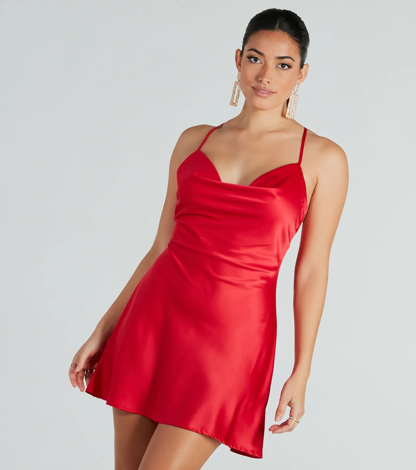 Ultimate Romance Satin A-Line Mini Dress