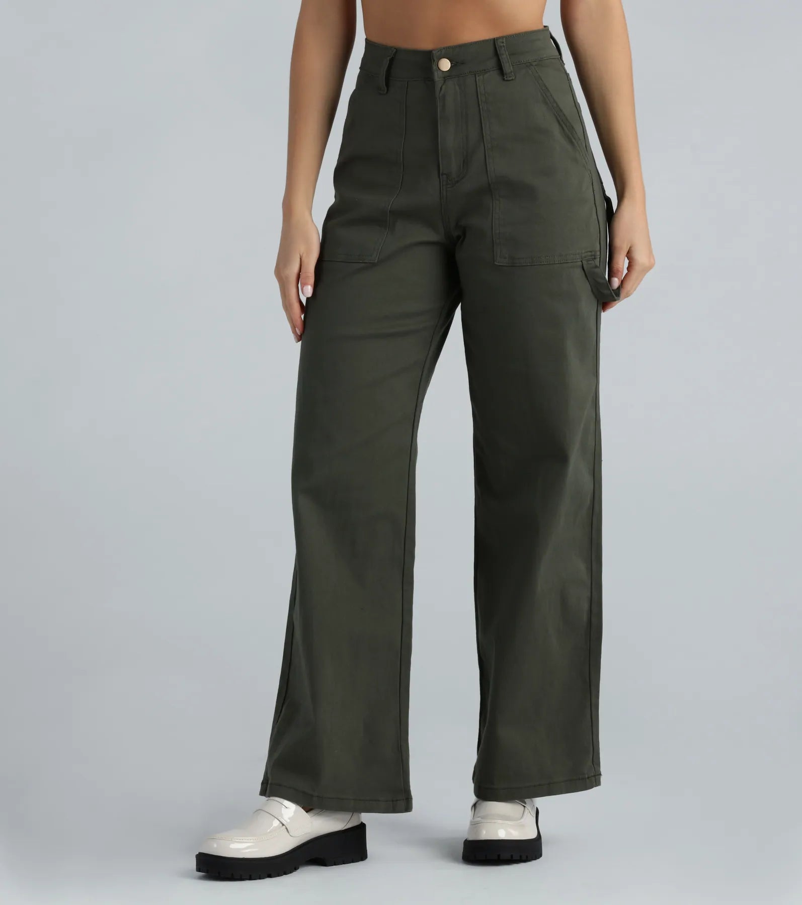 Premium High-Rise Wide-Leg Carpenter Pants - Ultimate Street Style