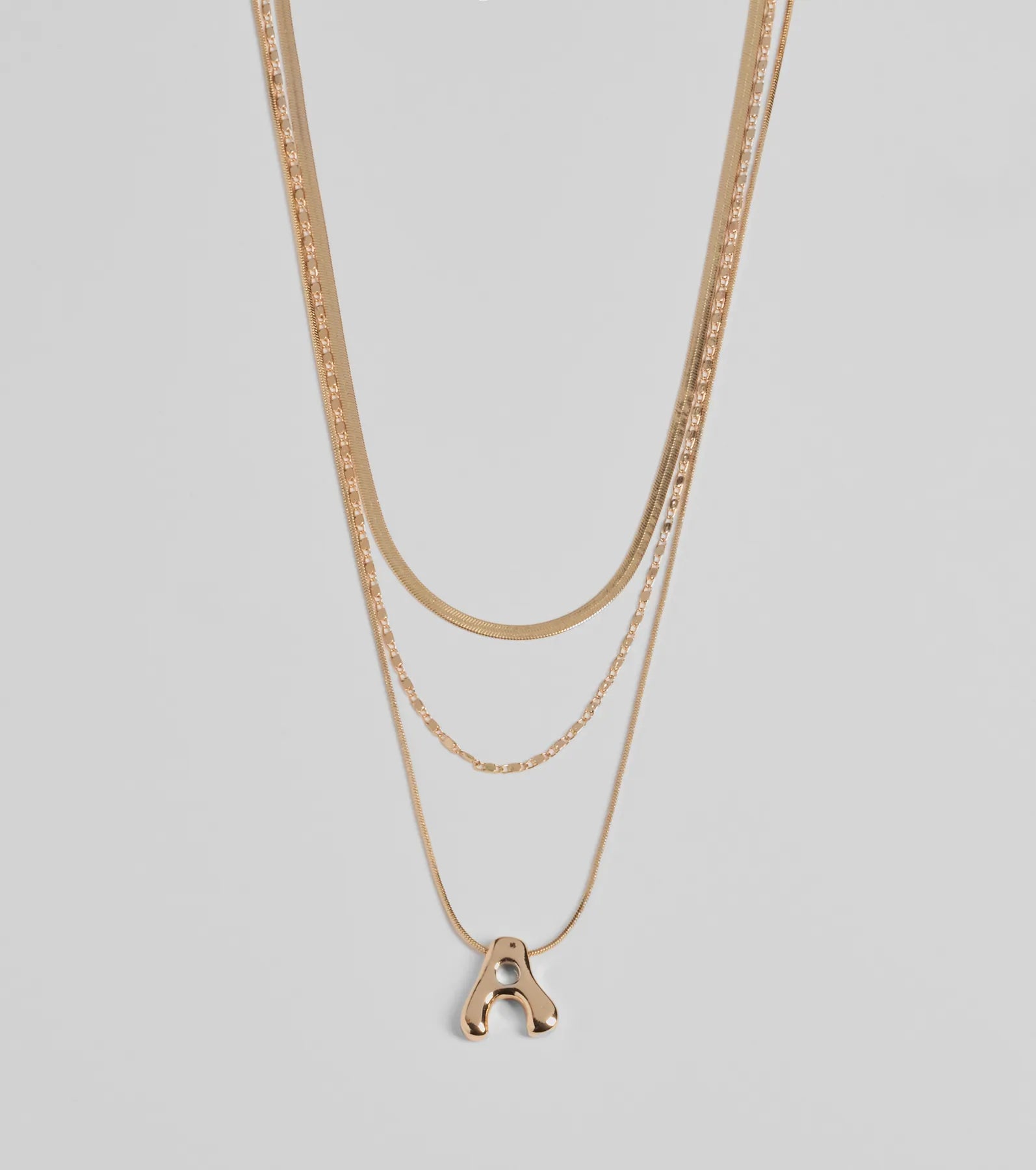 Premium Triple-Layer Monogram Bubble Necklace