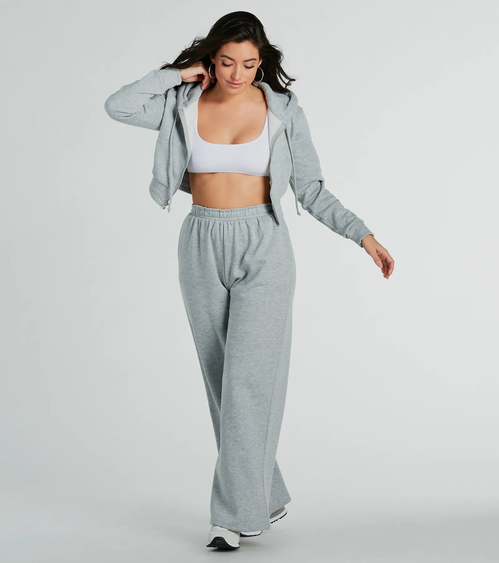 Ultimate Cozy Fleece Zip-Up Crop Hoodie