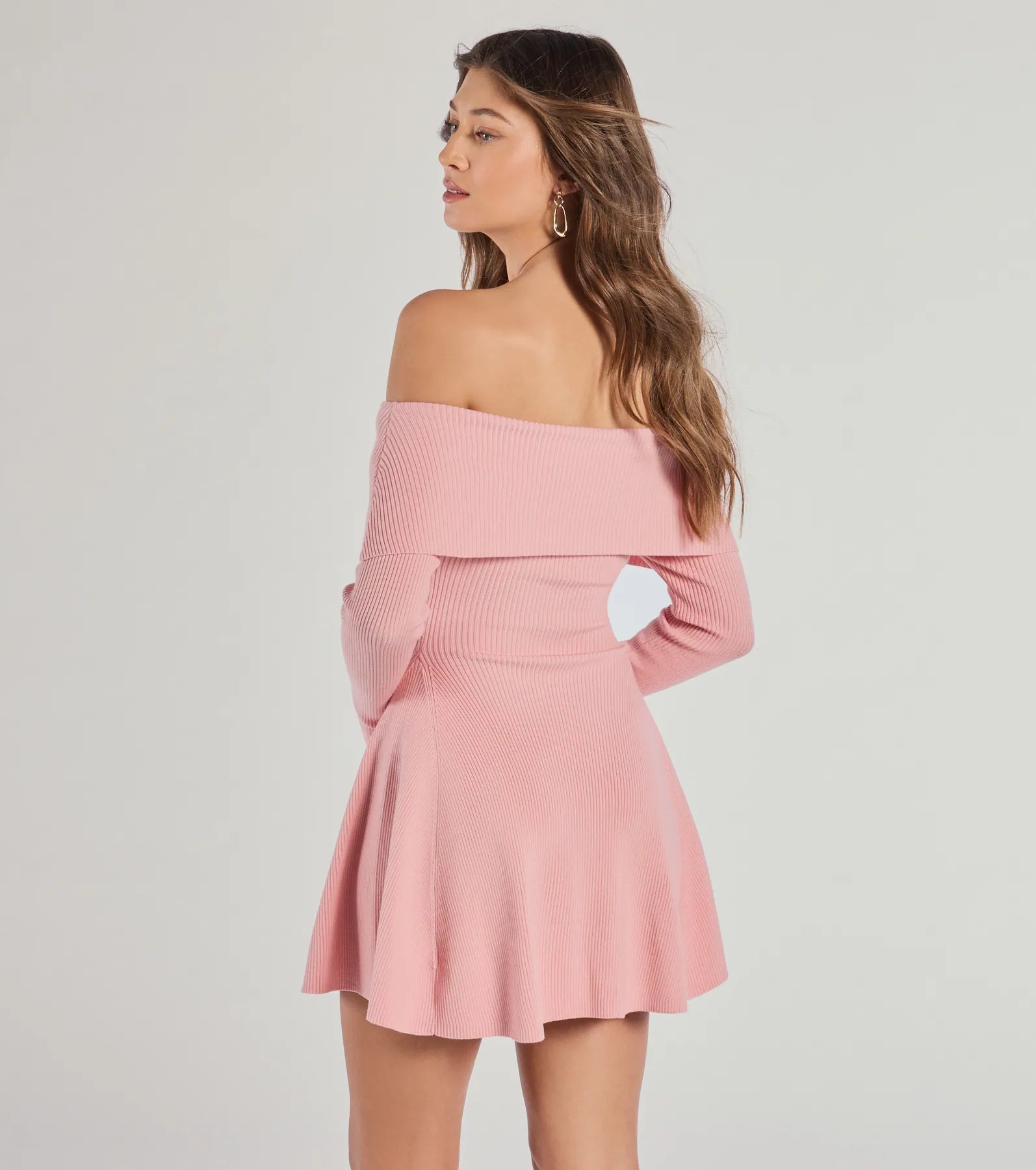 Ultimate Chic Ribbed Knit Skater Dress