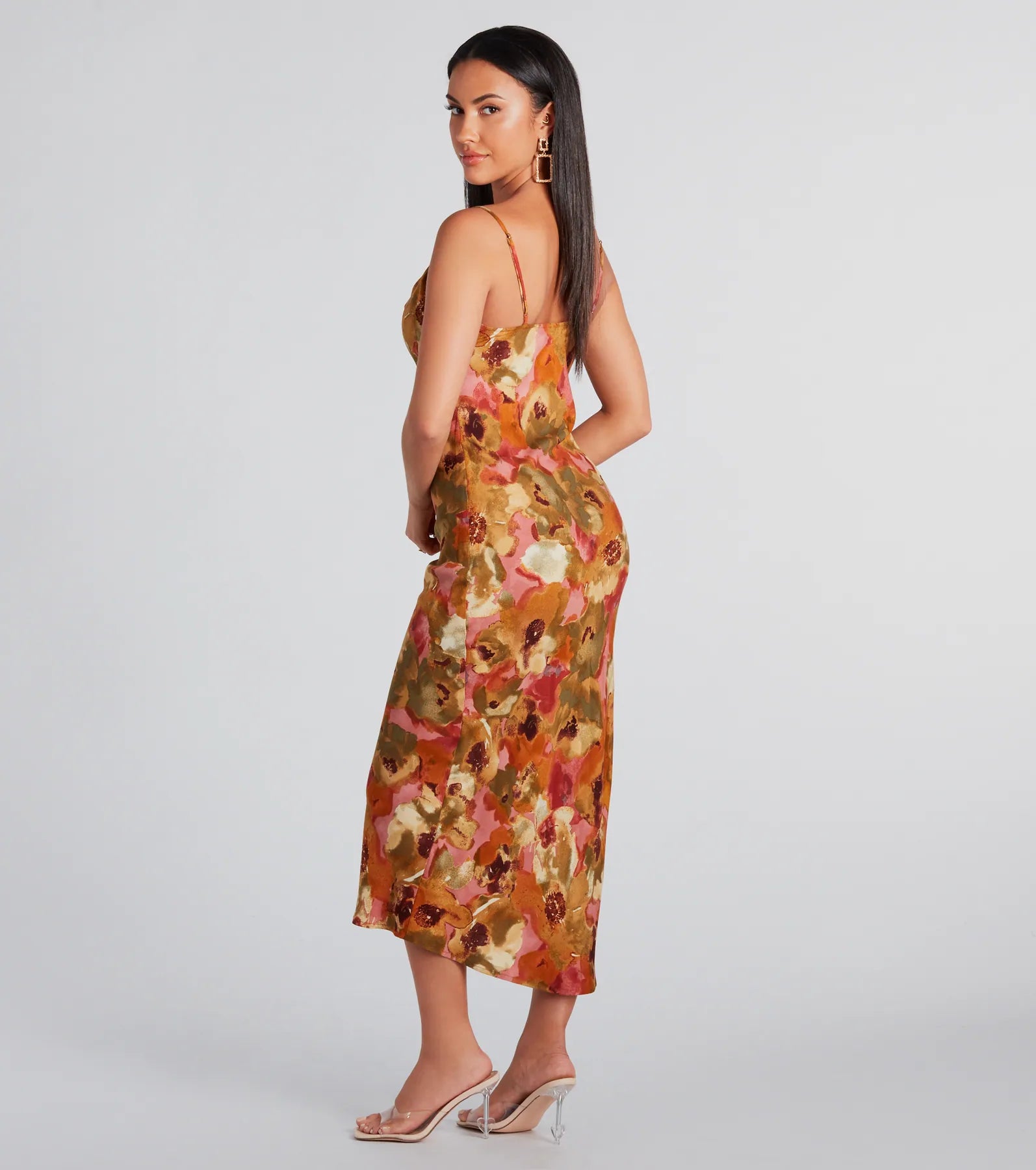 Simply Fine Premium Floral A-Line Midi Dress - Elegant & Lightweight