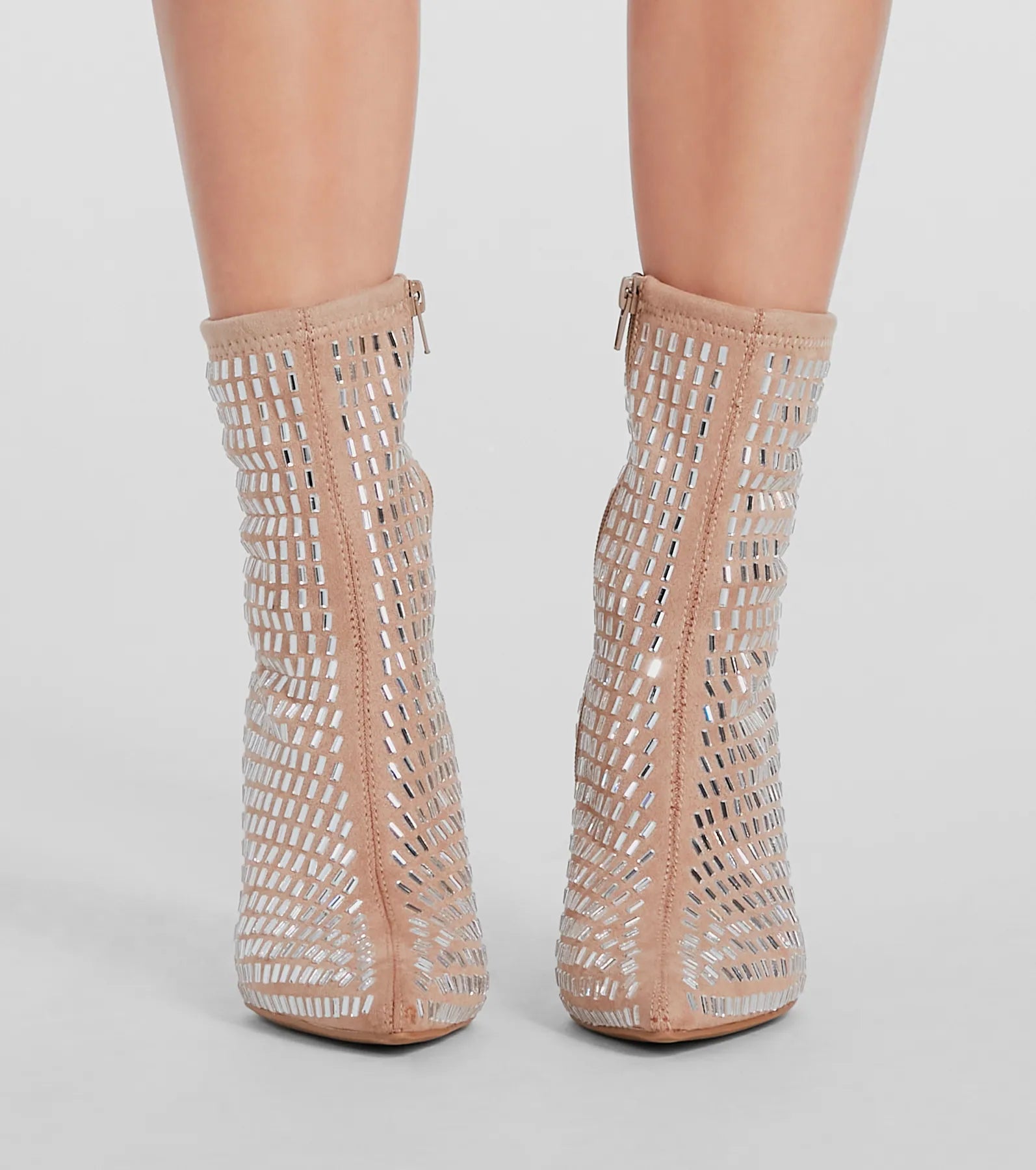 Ultimate Glam Rhinestone Stiletto Booties - Step into the Spotlight