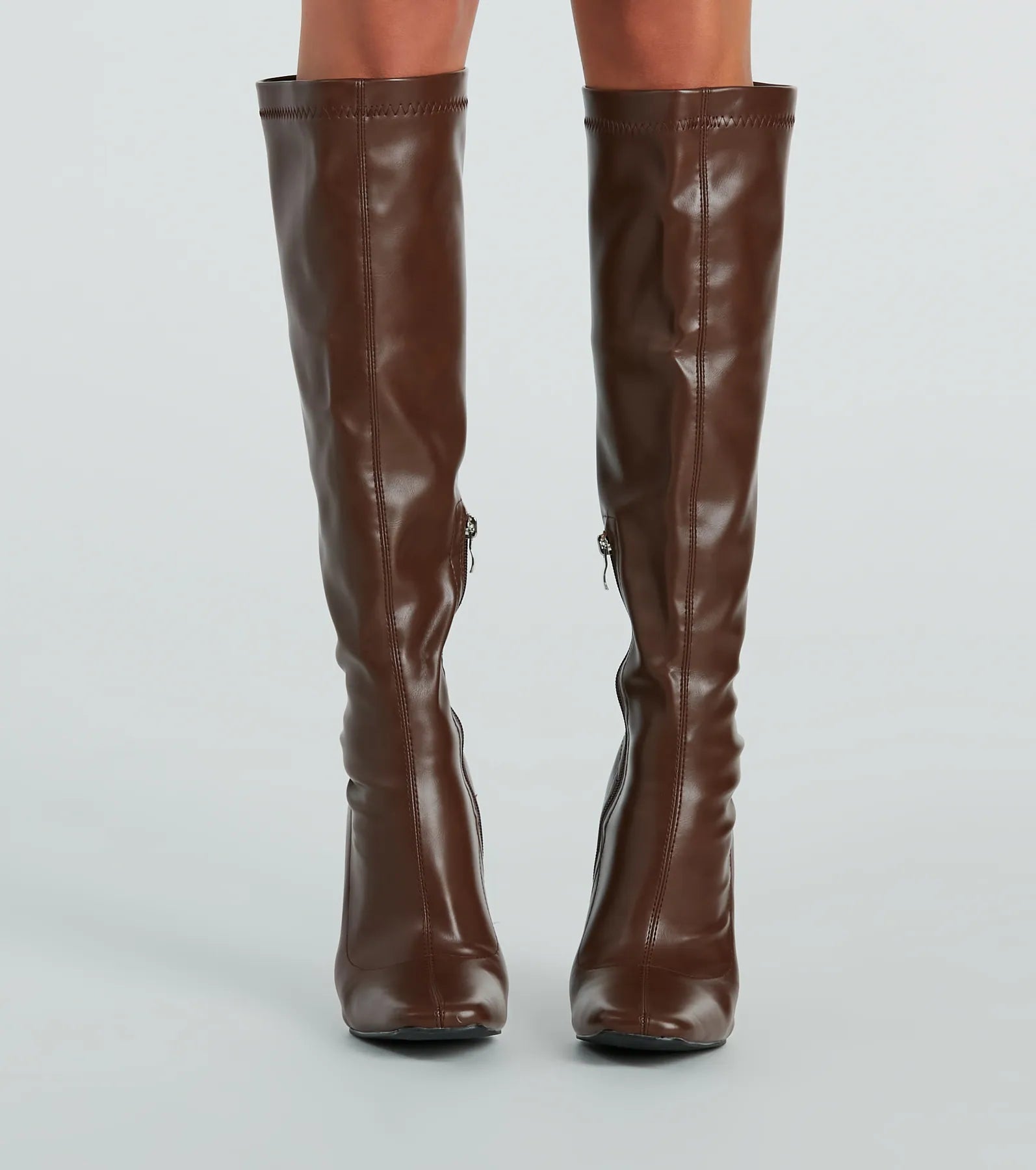 Ultimate Chic Faux Leather Under-The-Knee Boots - Premium Style & Comfort