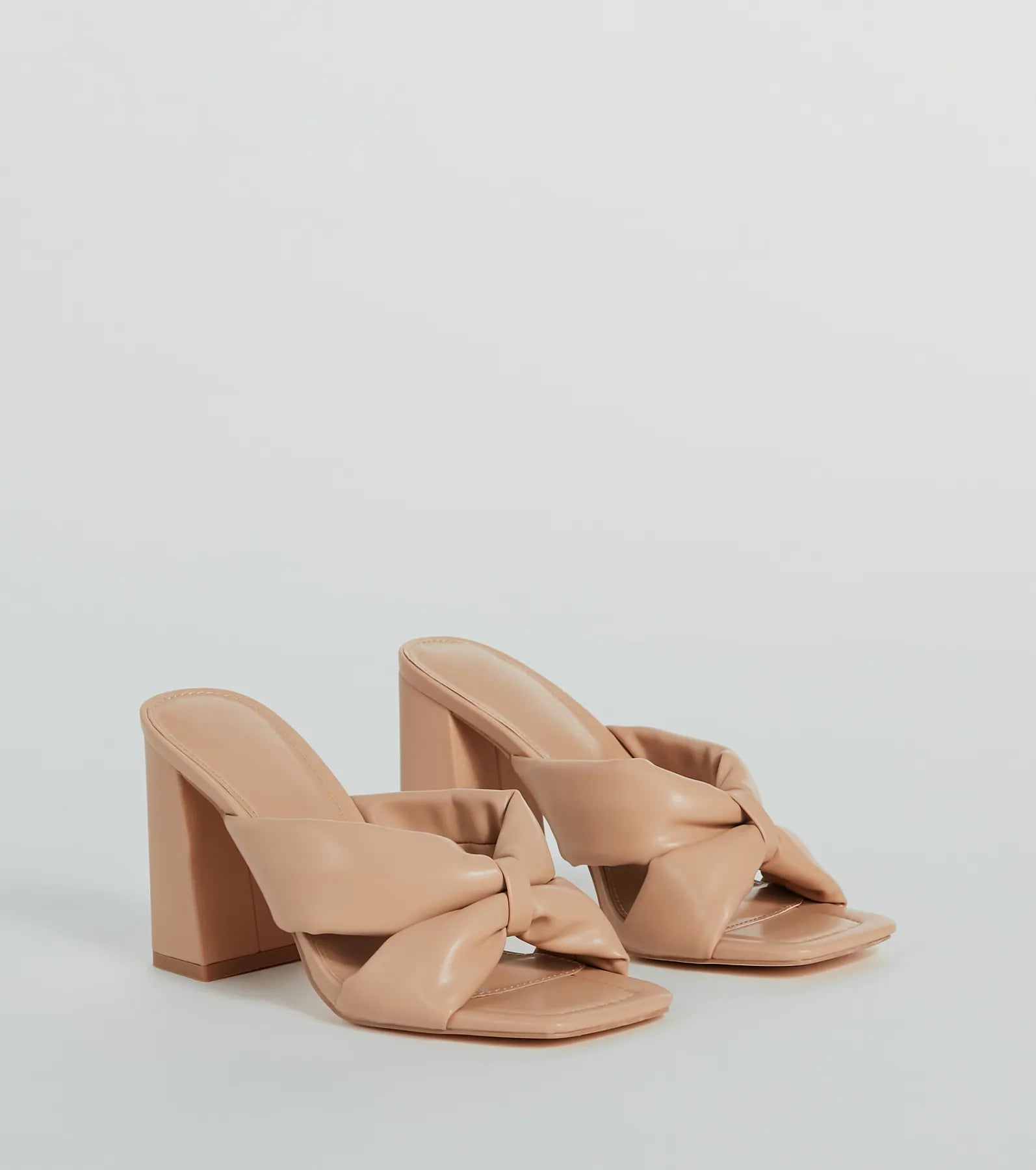 Ultimate Chic Faux Leather Mules with Puffy Strap