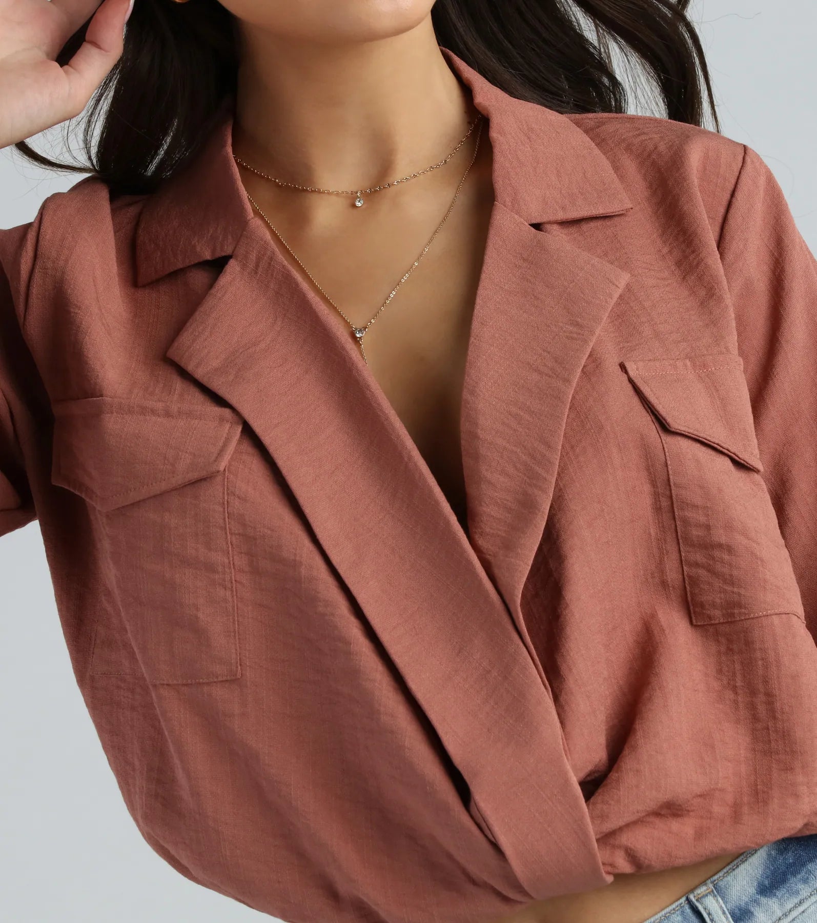 Premium Surplice Crop Blouse - Ultimate Style Upgrade