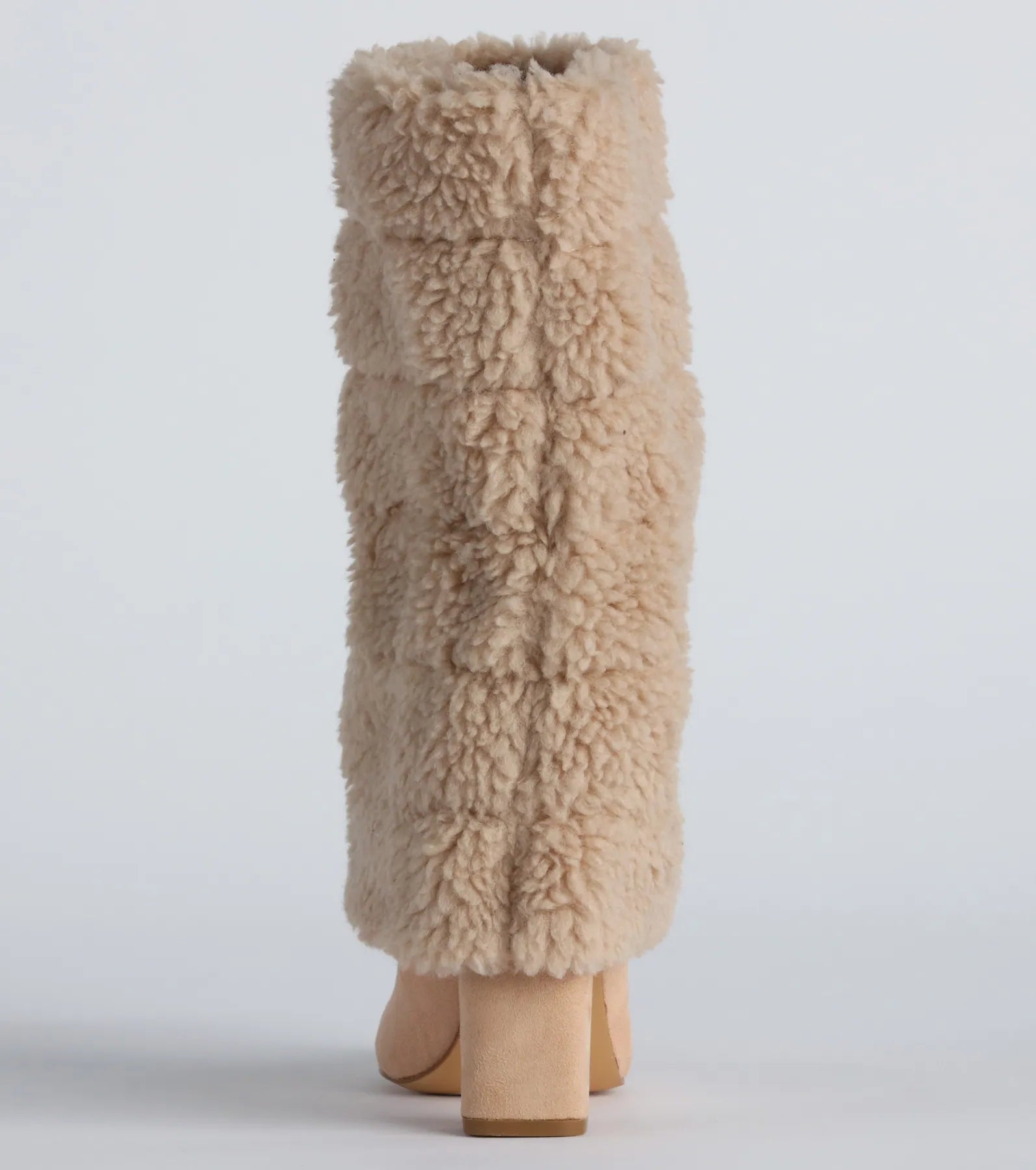 Ultimate Cozy On Down Faux Sherpa Block Heel Booties - Premium Style & Comfort