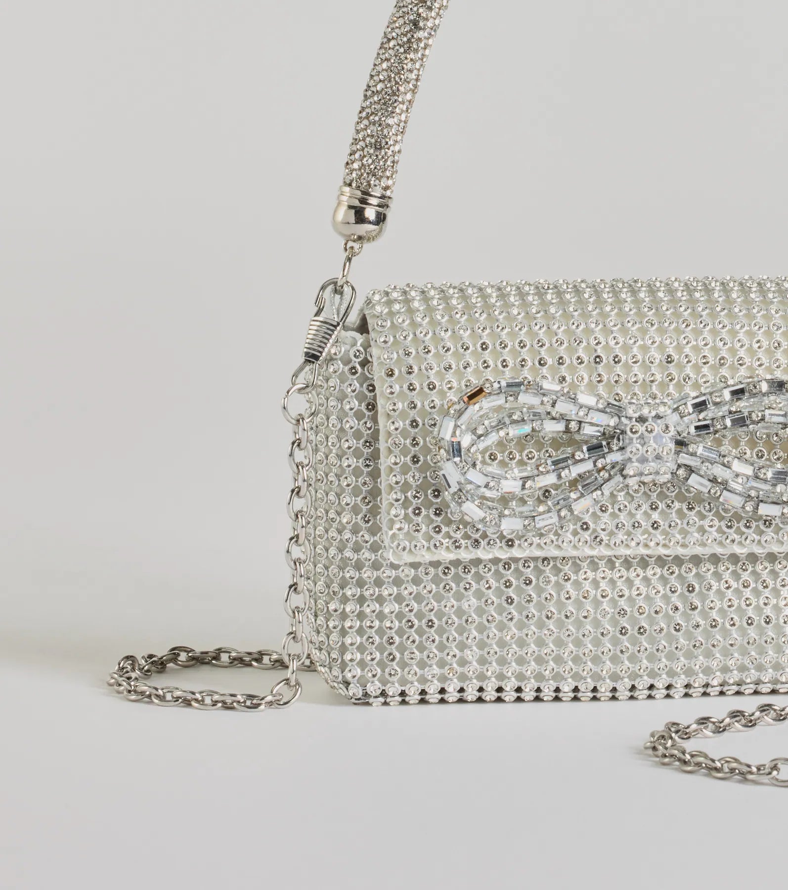 Premium Glitter Rhinestone Bow Mini Purse - Ultimate Elegance