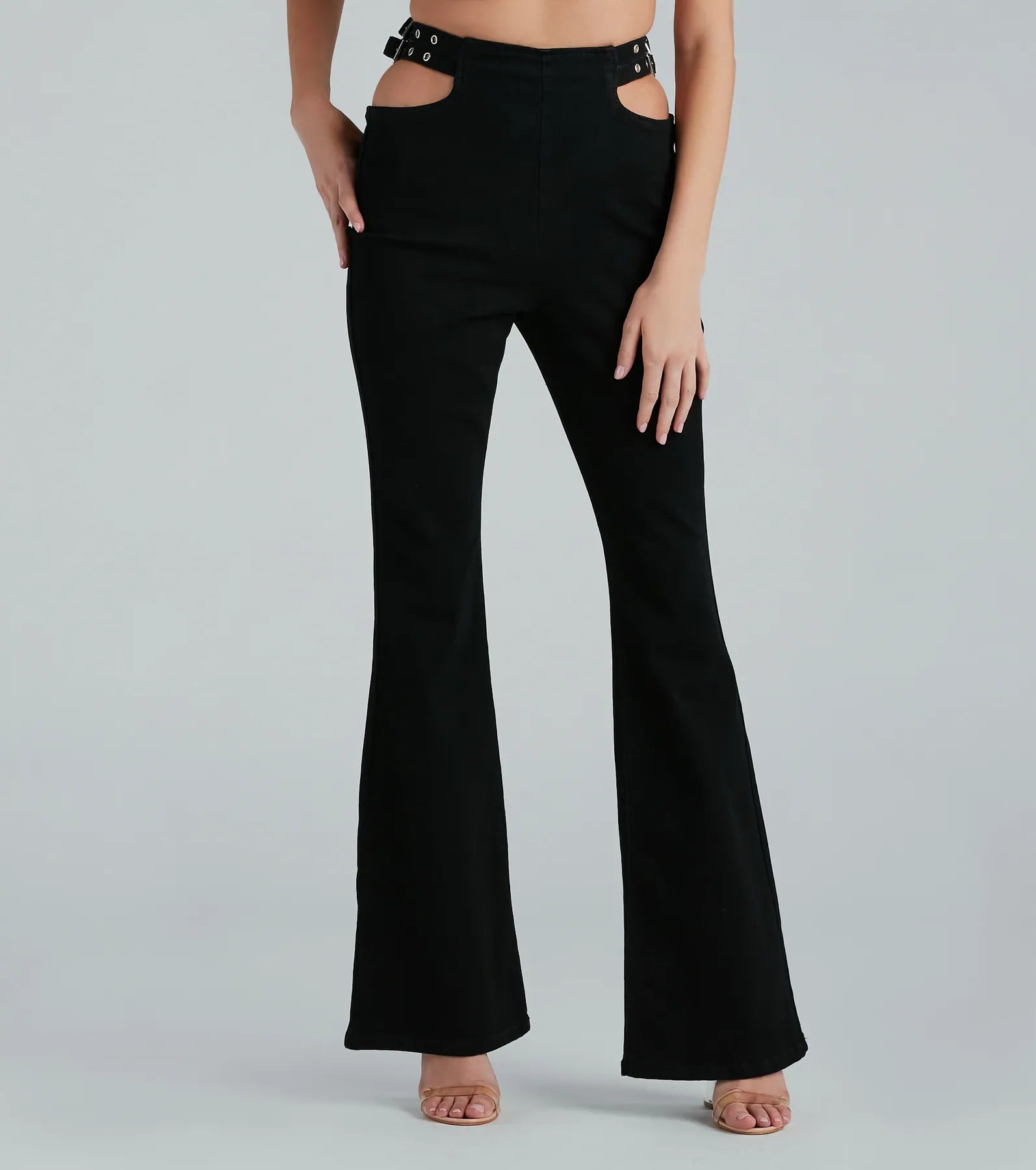 Ultimate Y2K High-Rise Cutout Flare Jeans